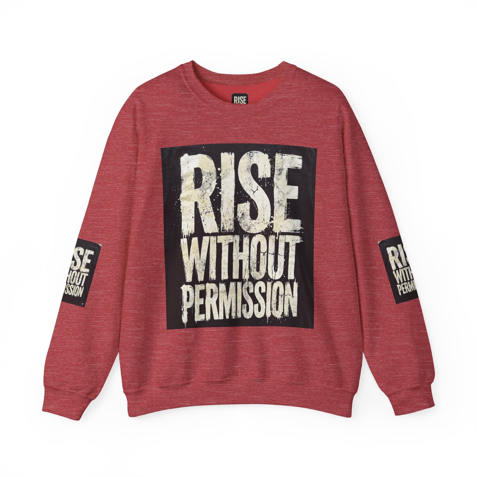 Crewneck Sweatshirt — "RISE WITHOUT PERMISSION" Bold Graphic - Image 41