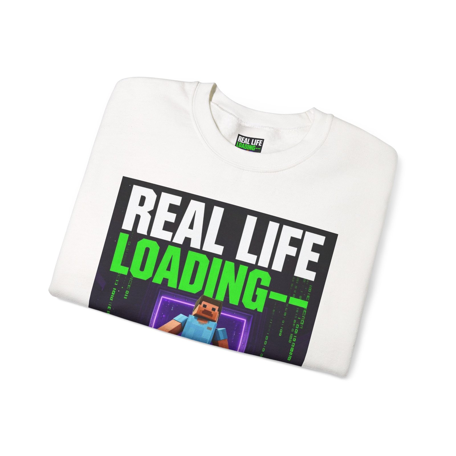 Crewneck Sweatshirt — "Real Life Loading 85%" Gamer Graphic Pullover - Image 3