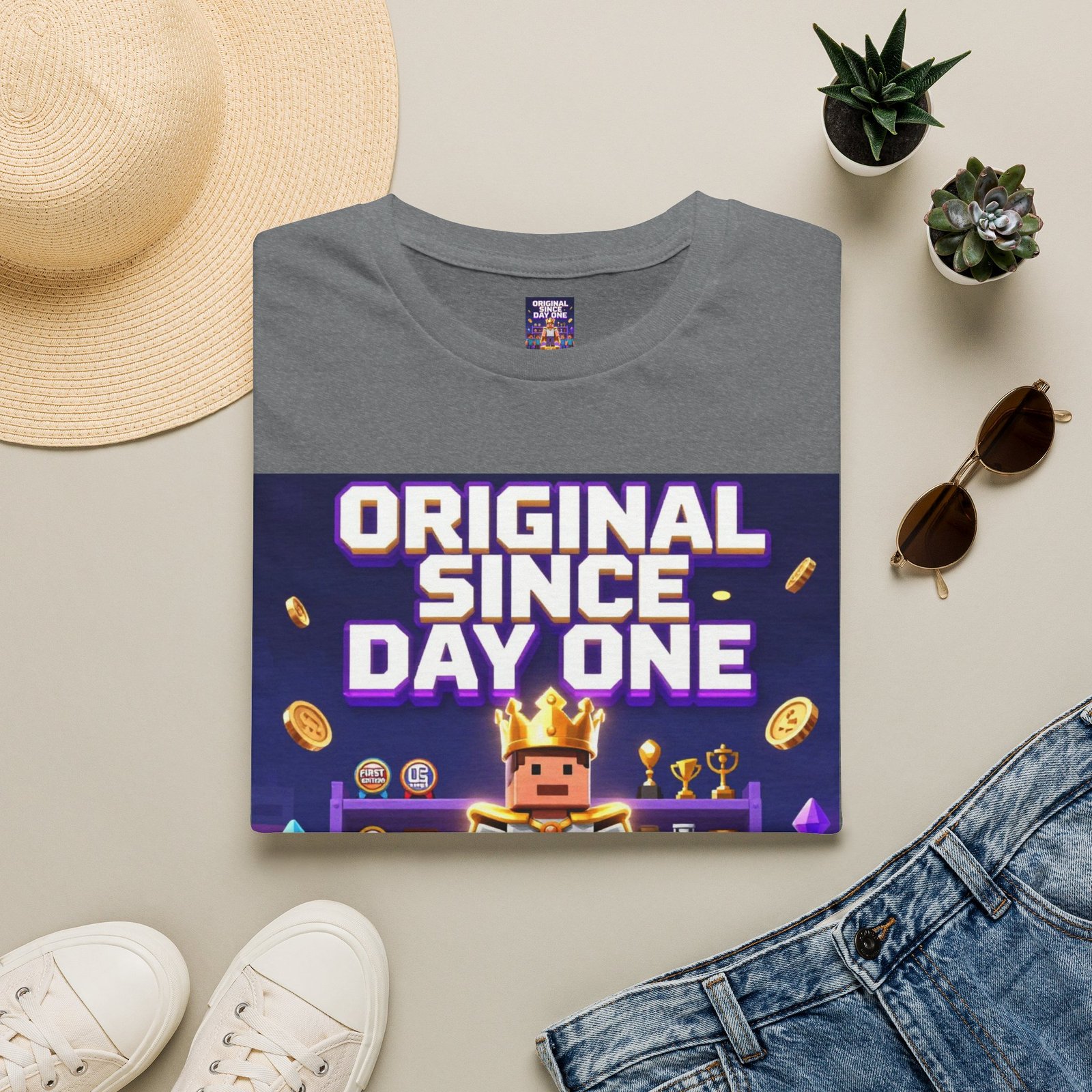 Original Since Day One T‑Shirt — Gamer Retro Crown Design - Image 21