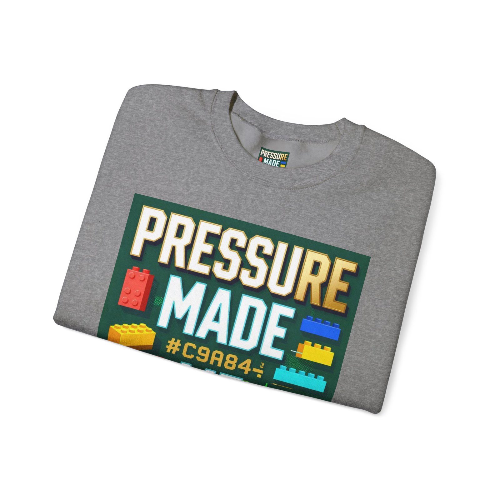 Graphic Sweatshirt — "Pressure Made Me Polished" Building Block Crewneck - Image 31