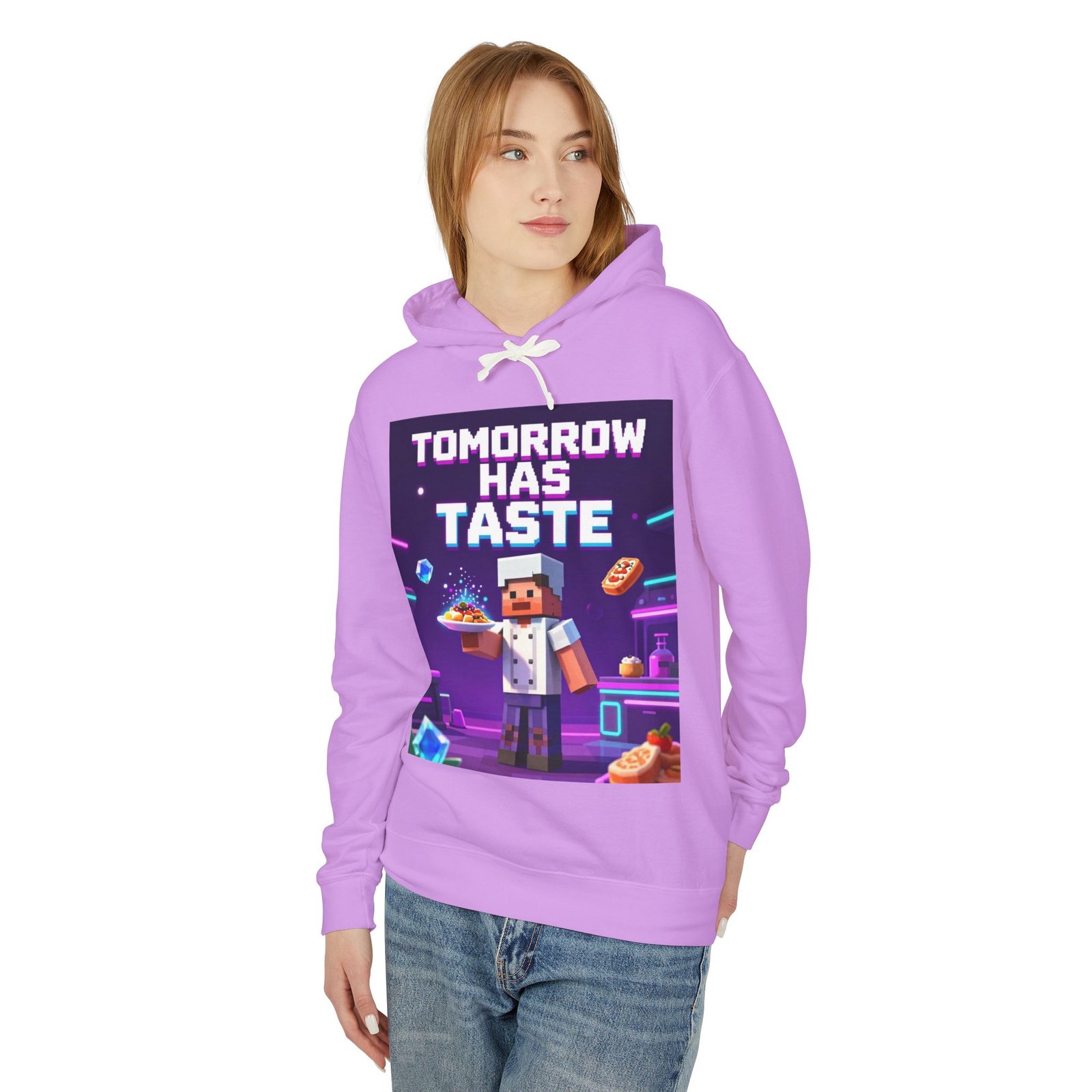 Tomorrow Has Taste Hoodie — Retro Pixel Chef Gaming Sweatshirt - Image 15