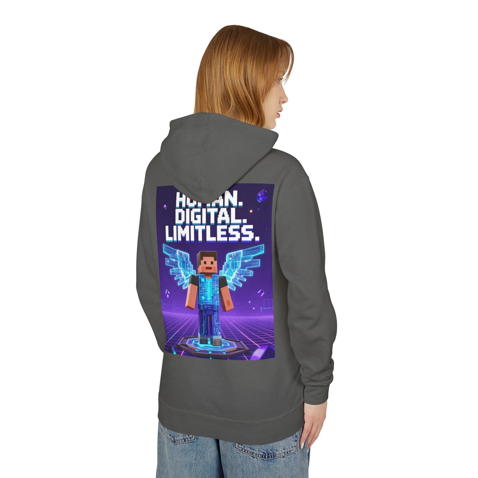 Digital Angel Hoodie — "Human. Digital. Limitless." Gamer Sweatshirt - Image 24