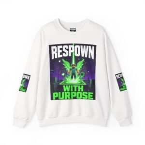 Respawn With Purpose Crewneck Sweatshirt — Gaming Graphic Pullover