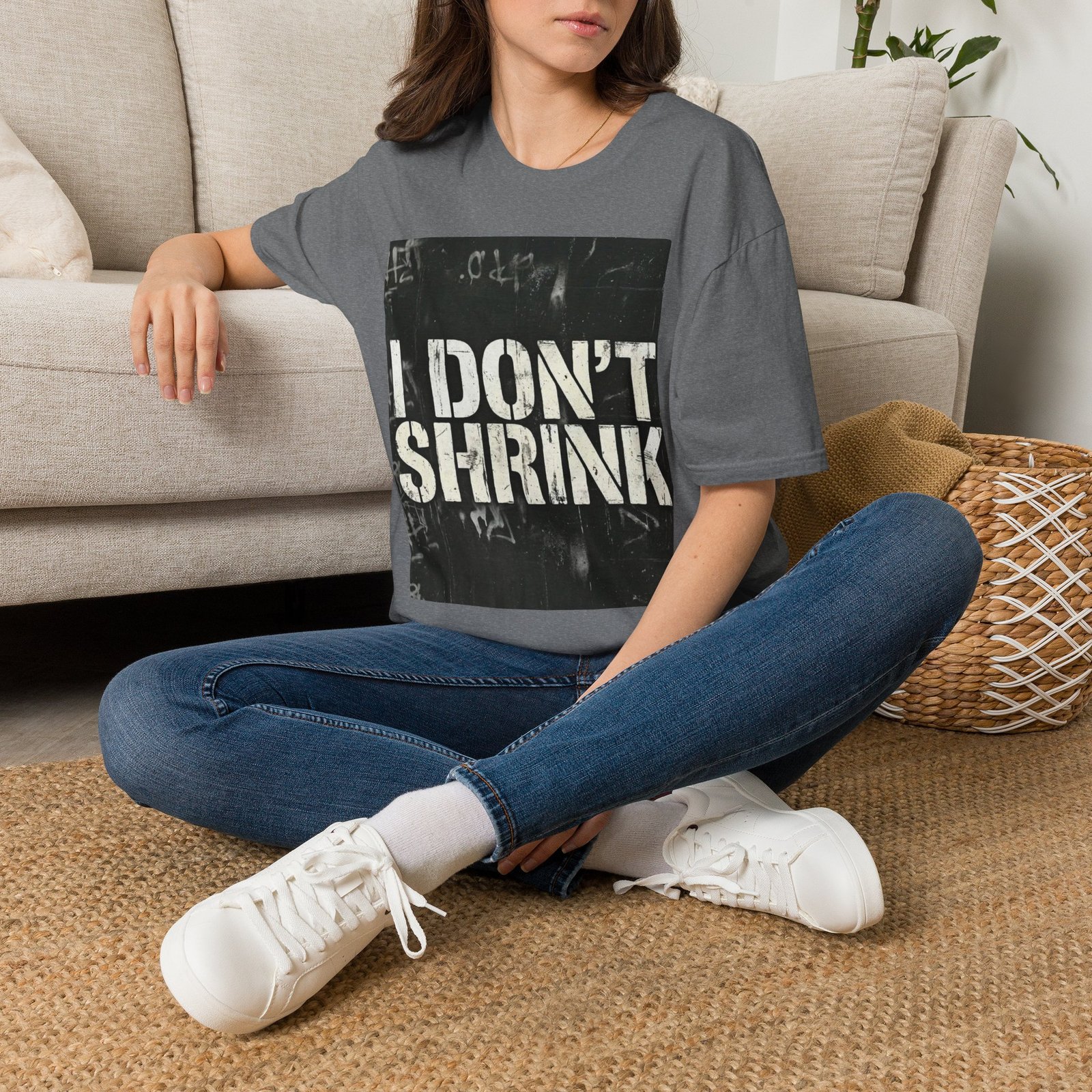 I Don't Shrink T-Shirt — Vintage Stencil Graphic Tee - Image 22