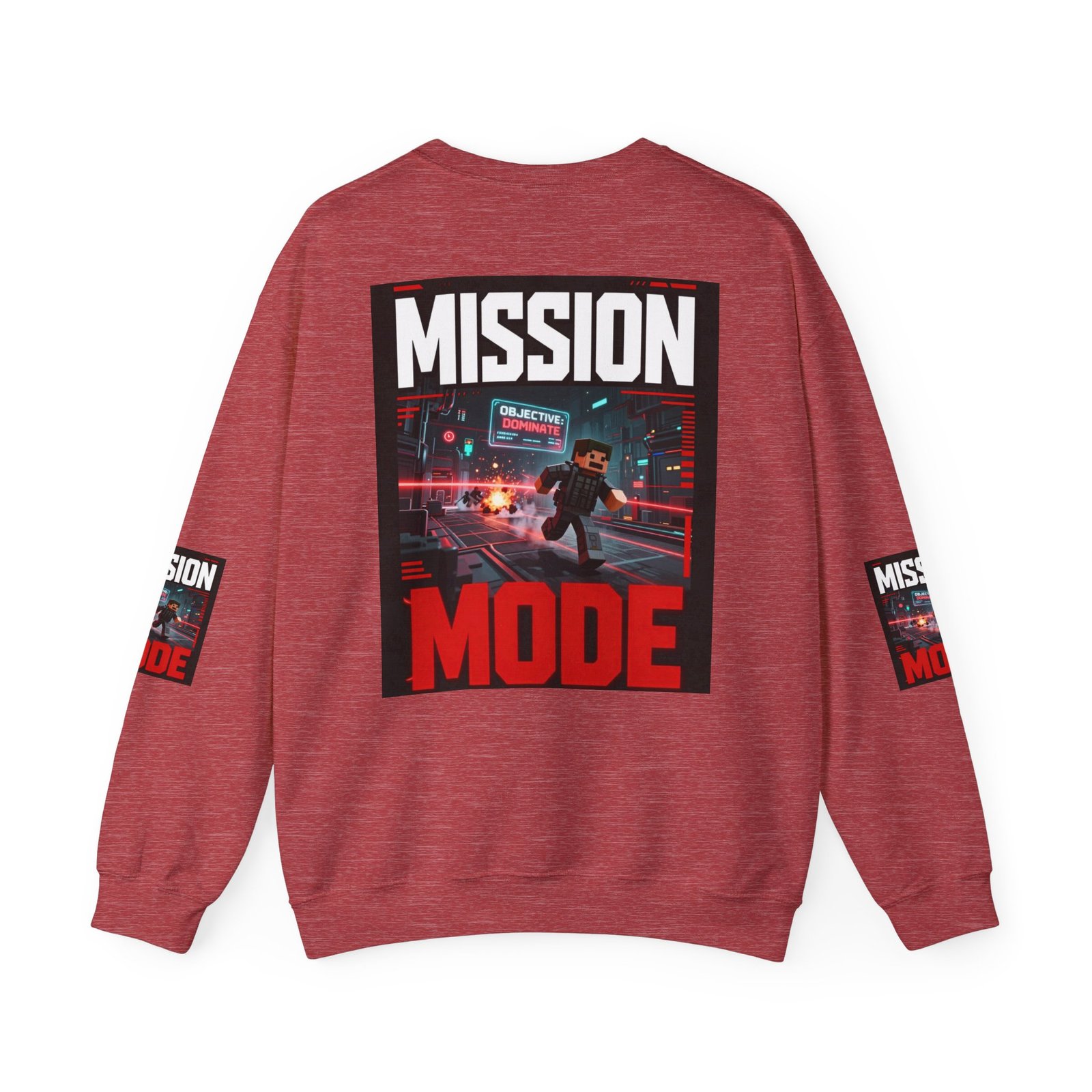 Mission Mode Crewneck Sweatshirt — Gaming Graphic Streetwear - Image 42