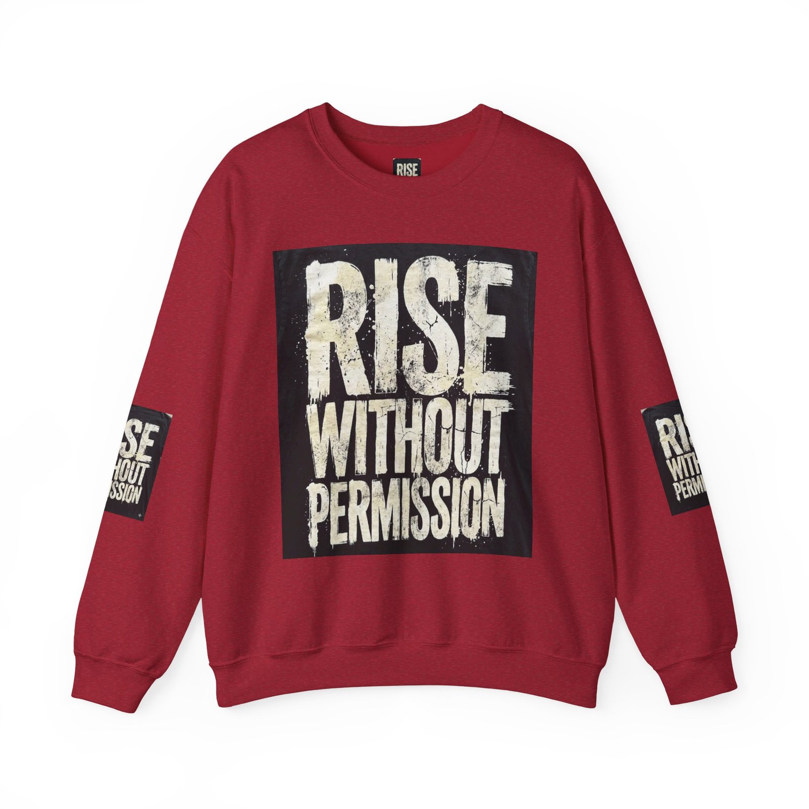 Crewneck Sweatshirt — "RISE WITHOUT PERMISSION" Bold Graphic - Image 49