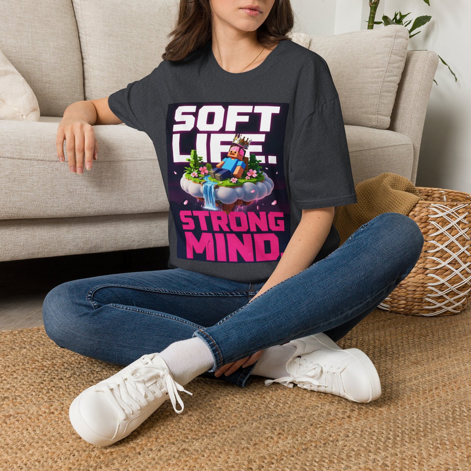 Soft Life Strong Mind T-Shirt — Relaxed Gamer Chill Vibe Tee - Image 38