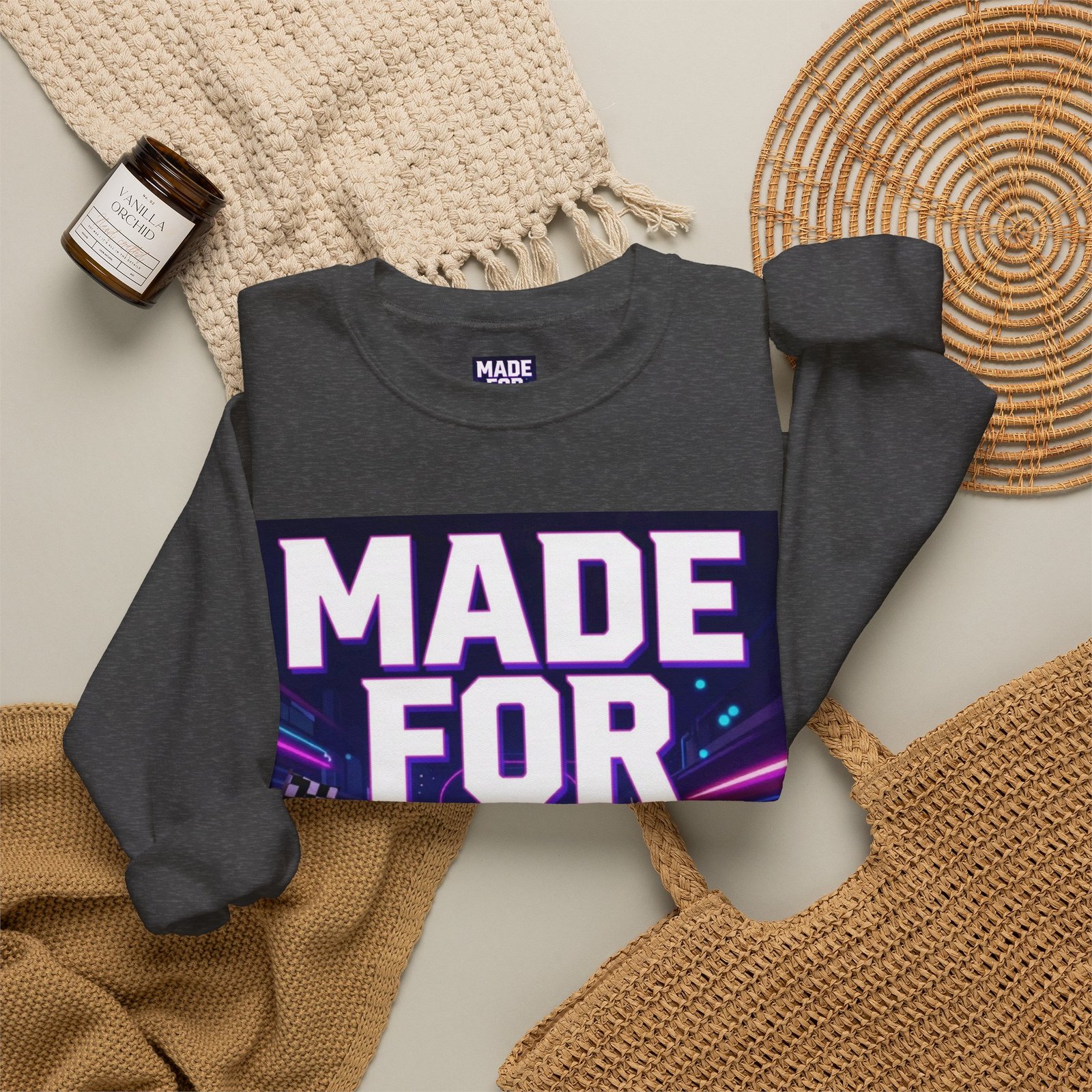 Made For More Sweatshirt — Retro Neon Racing Graphic Crewneck - Image 36