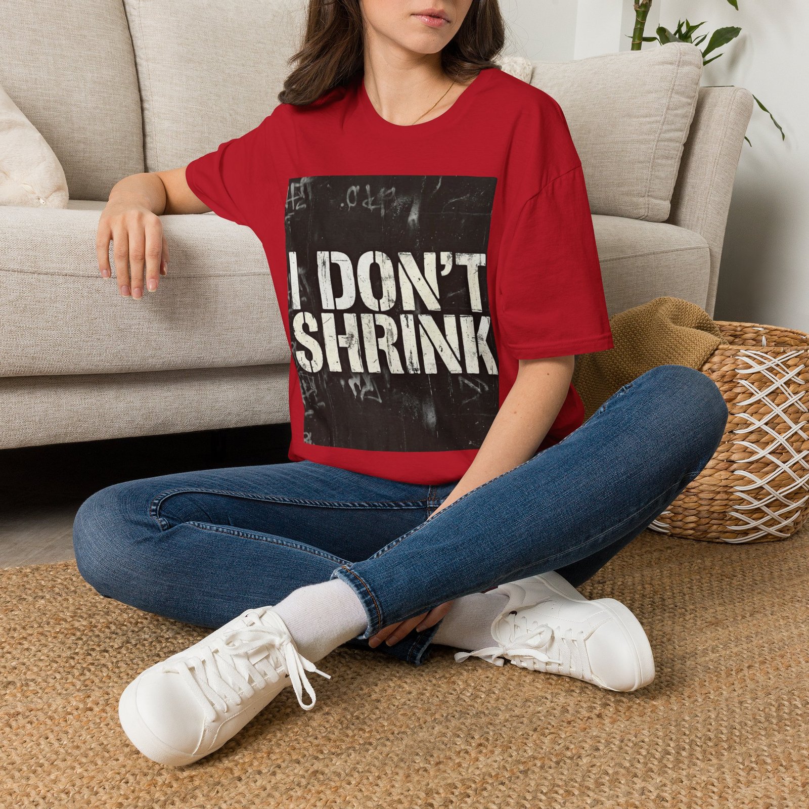 I Don't Shrink T-Shirt — Vintage Stencil Graphic Tee - Image 50