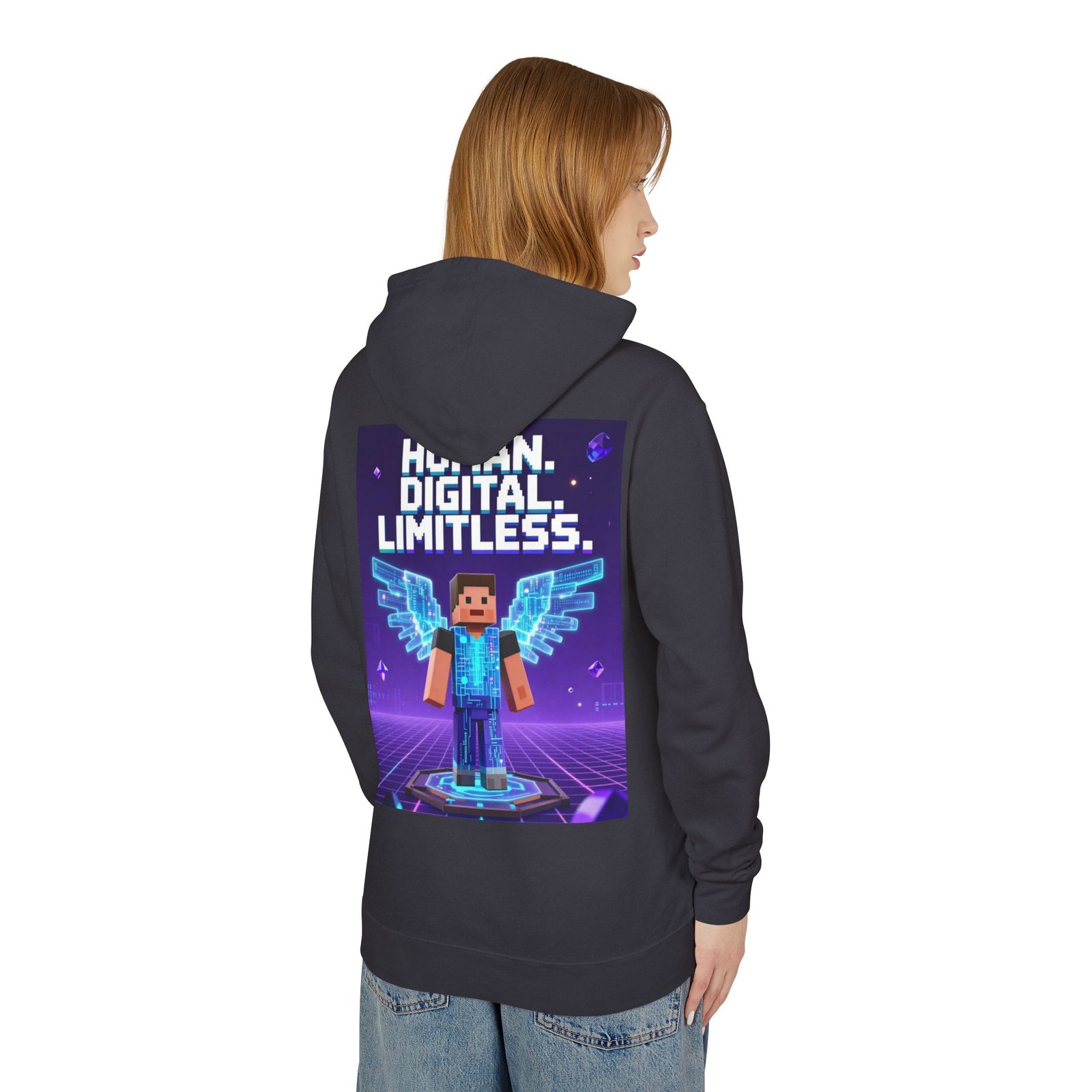Digital Angel Hoodie — "Human. Digital. Limitless." Gamer Sweatshirt - Image 40