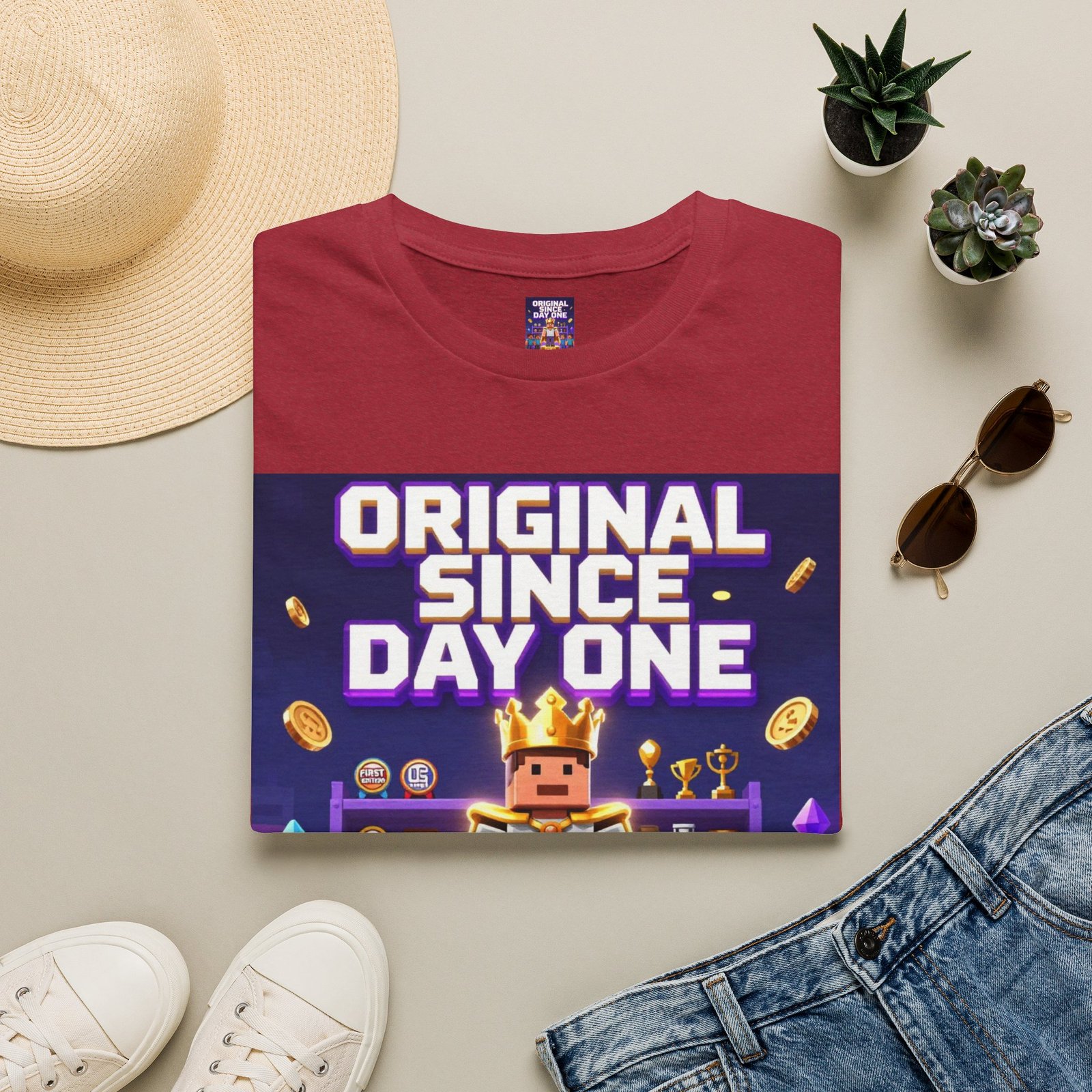 Original Since Day One T‑Shirt — Gamer Retro Crown Design - Image 45