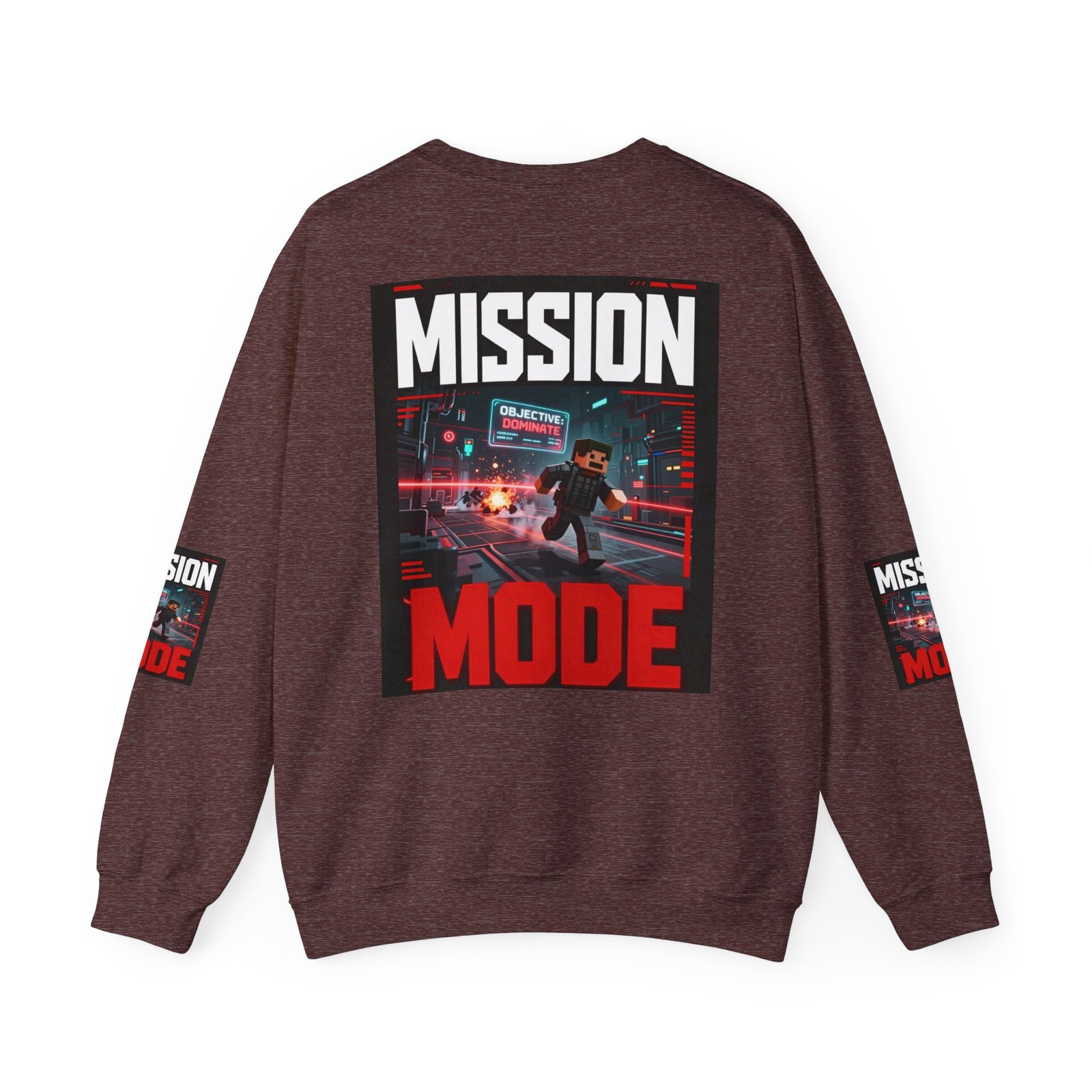 Mission Mode Crewneck Sweatshirt — Gaming Graphic Streetwear - Image 14