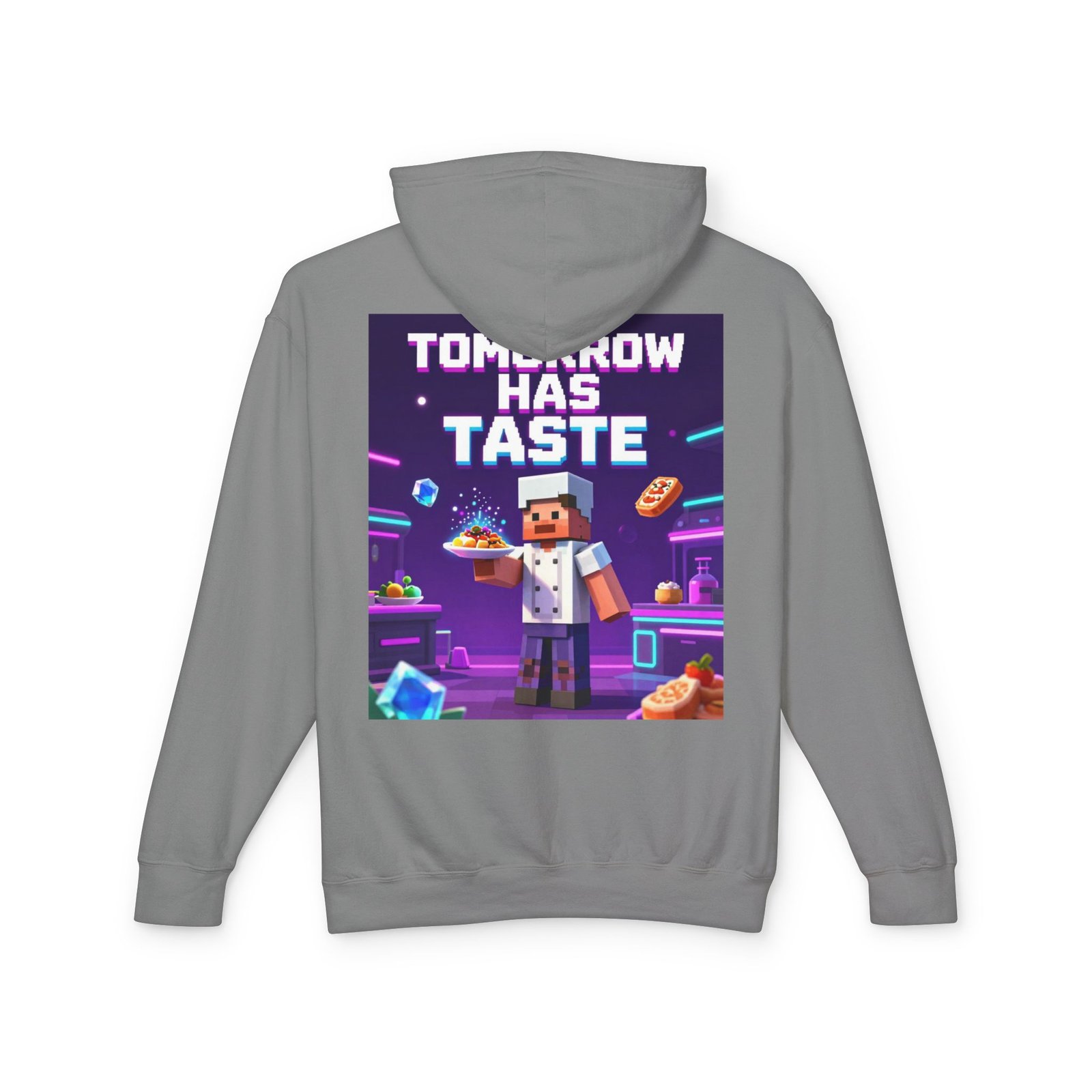 Tomorrow Has Taste Hoodie — Retro Pixel Chef Gaming Sweatshirt - Image 30