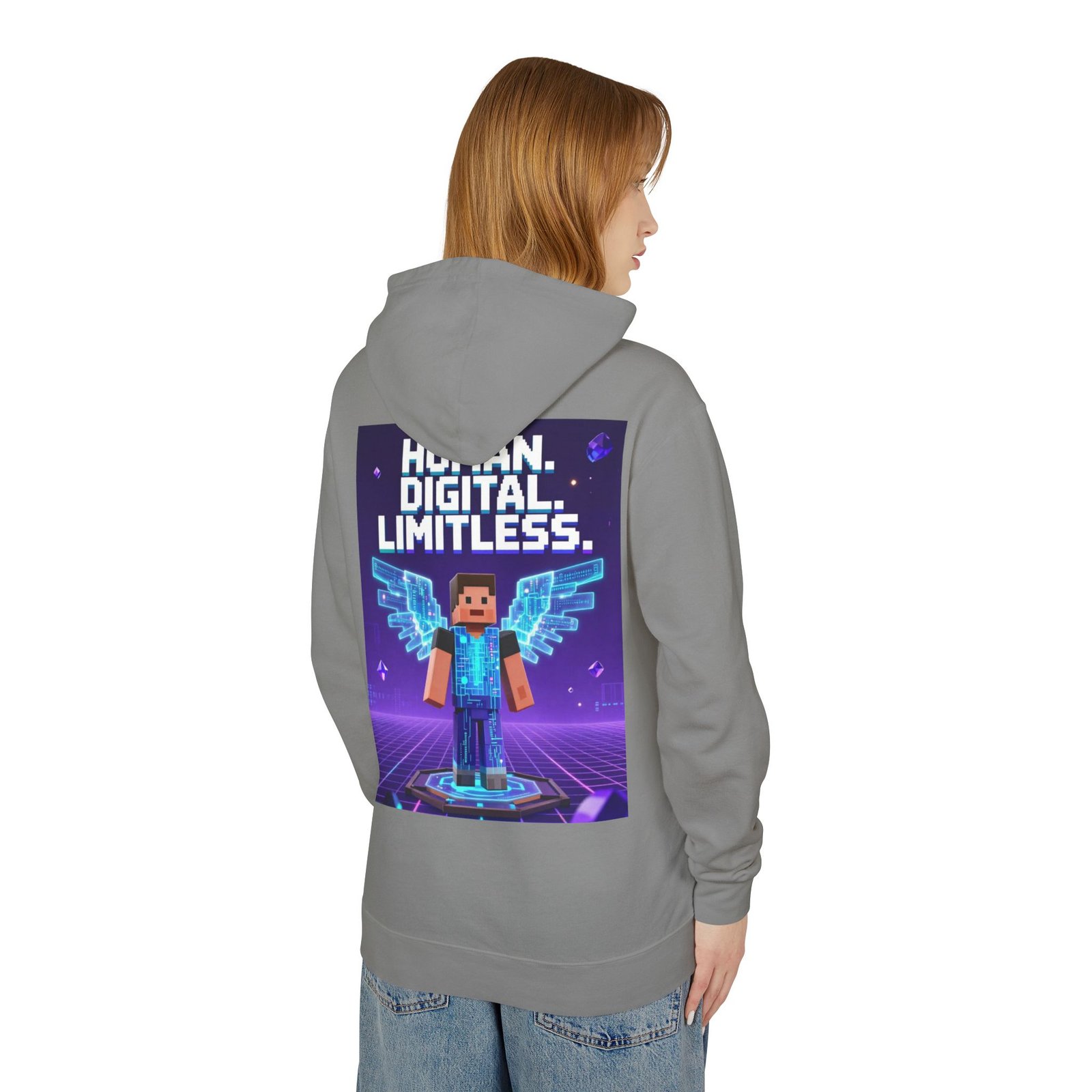 Digital Angel Hoodie — "Human. Digital. Limitless." Gamer Sweatshirt - Image 32