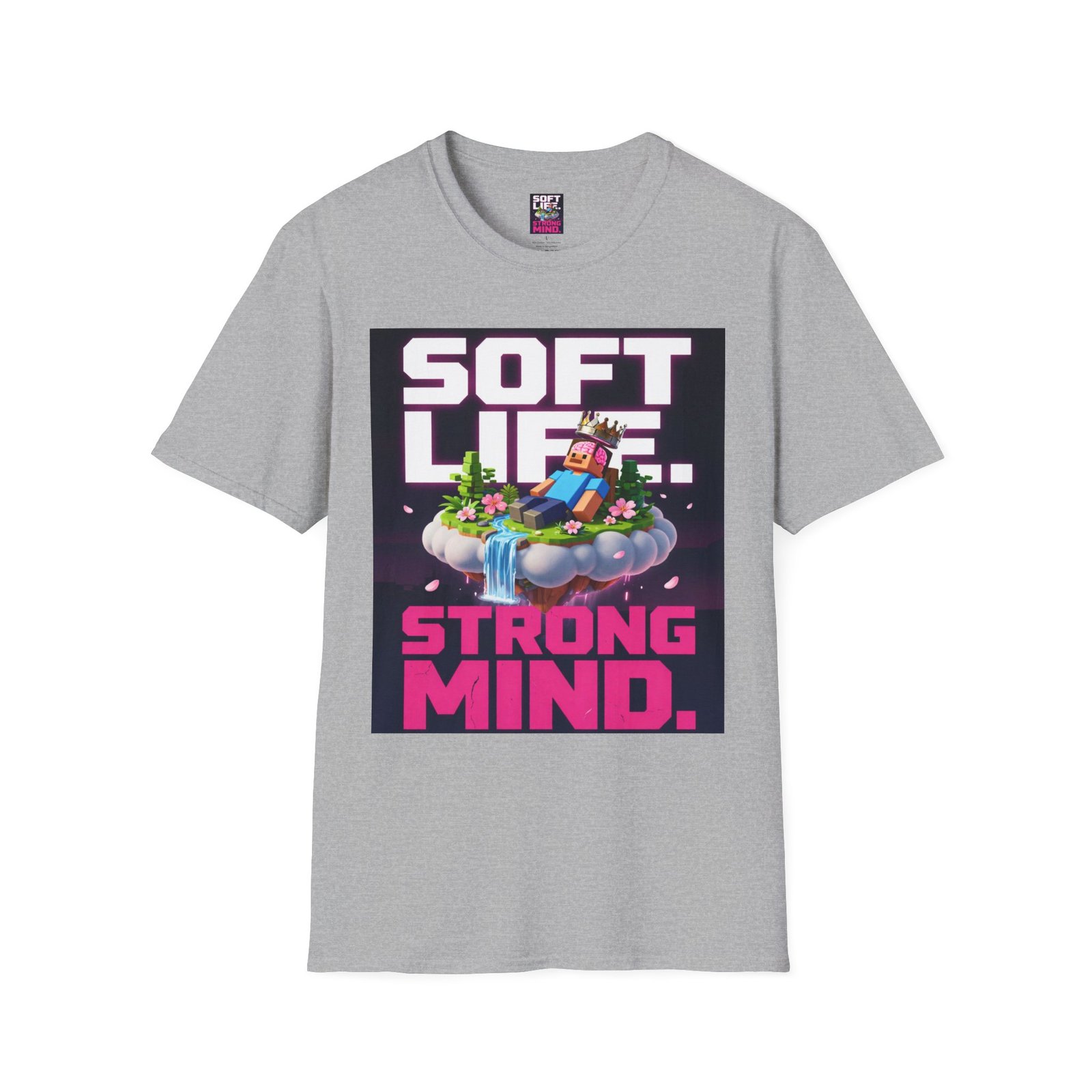 Soft Life Strong Mind T-Shirt — Relaxed Gamer Chill Vibe Tee - Image 15
