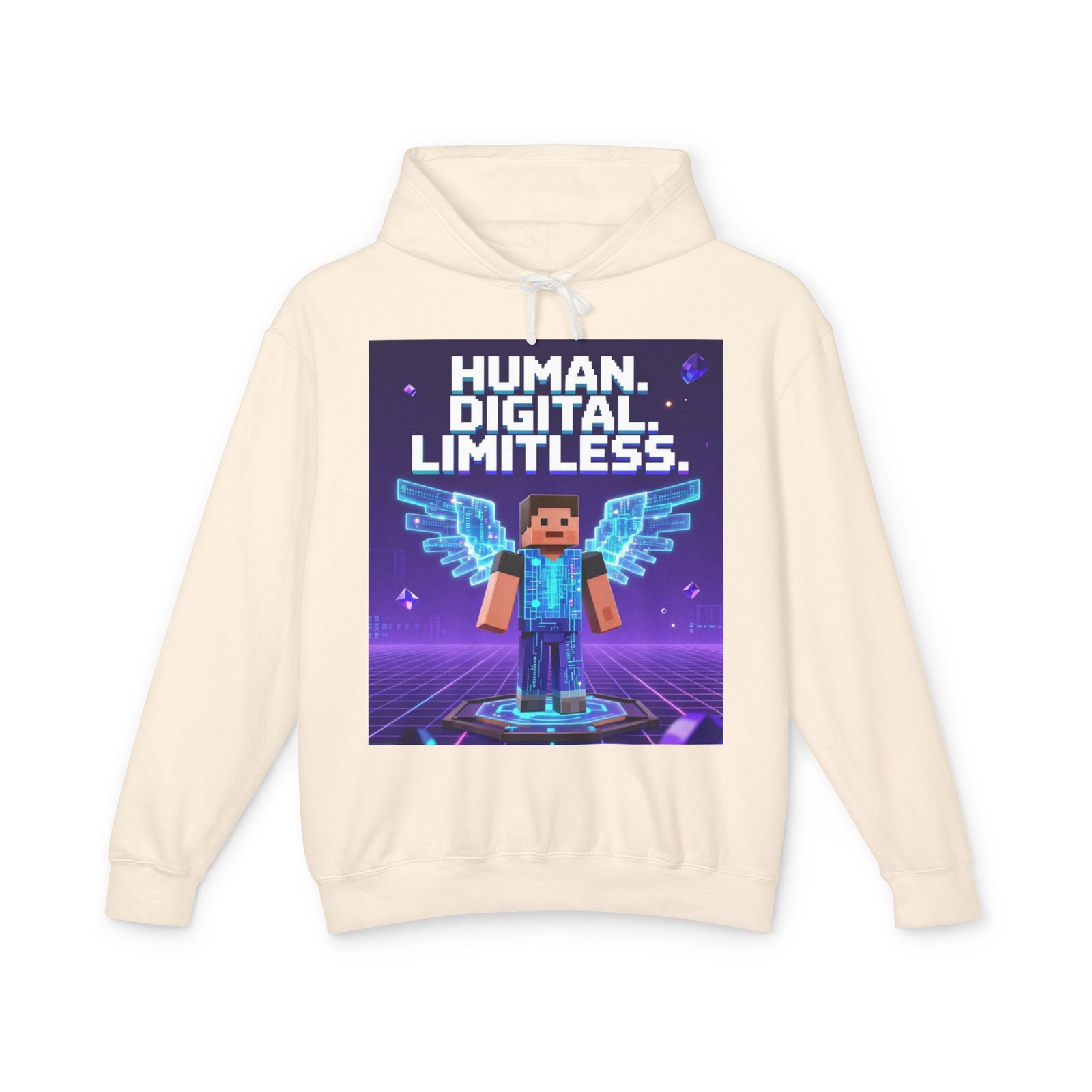 Digital Angel Hoodie — "Human. Digital. Limitless." Gamer Sweatshirt