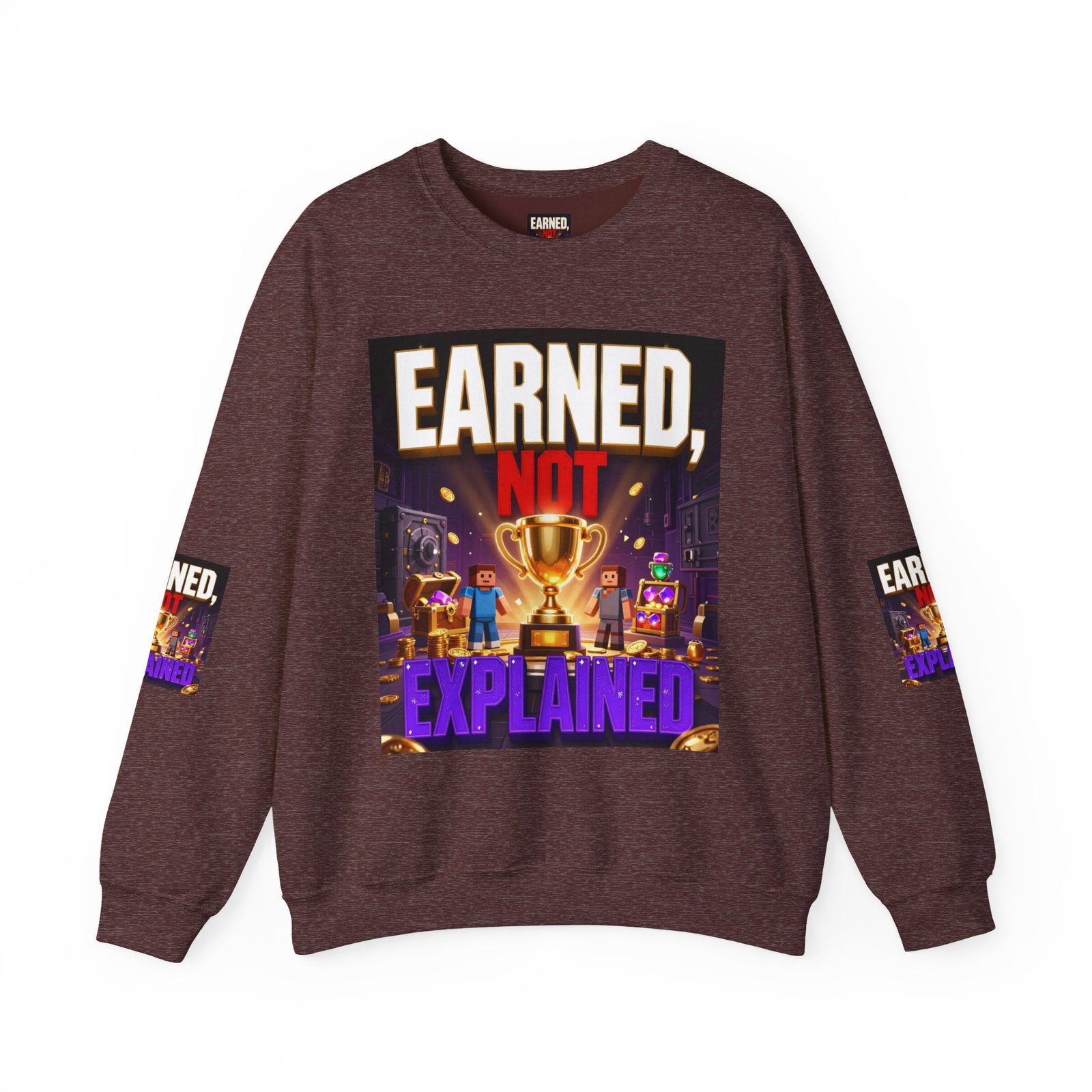Crewneck Sweatshirt — "Earned, Not Explained" Trophy Graphic - Image 13