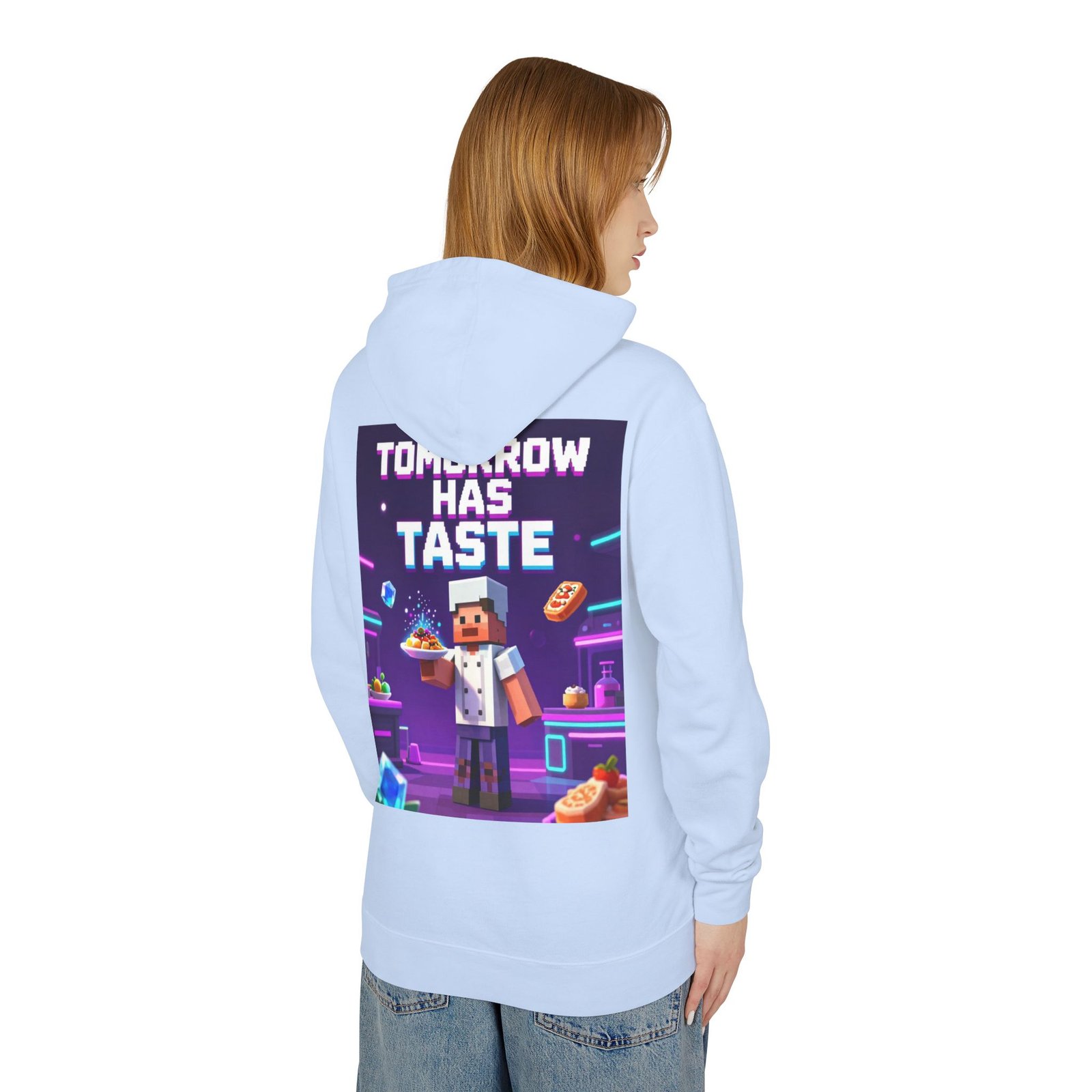 Tomorrow Has Taste Hoodie — Retro Pixel Chef Gaming Sweatshirt - Image 12
