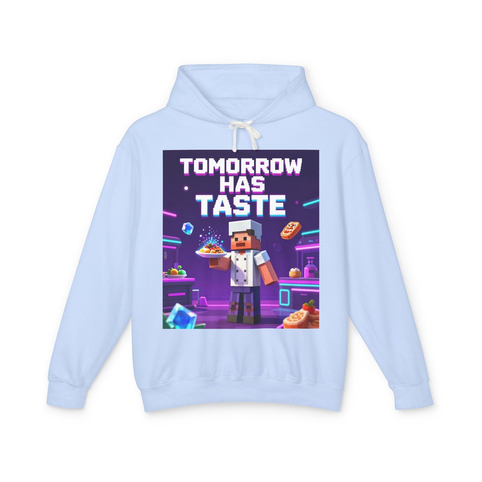 Tomorrow Has Taste Hoodie — Retro Pixel Chef Gaming Sweatshirt - Image 9