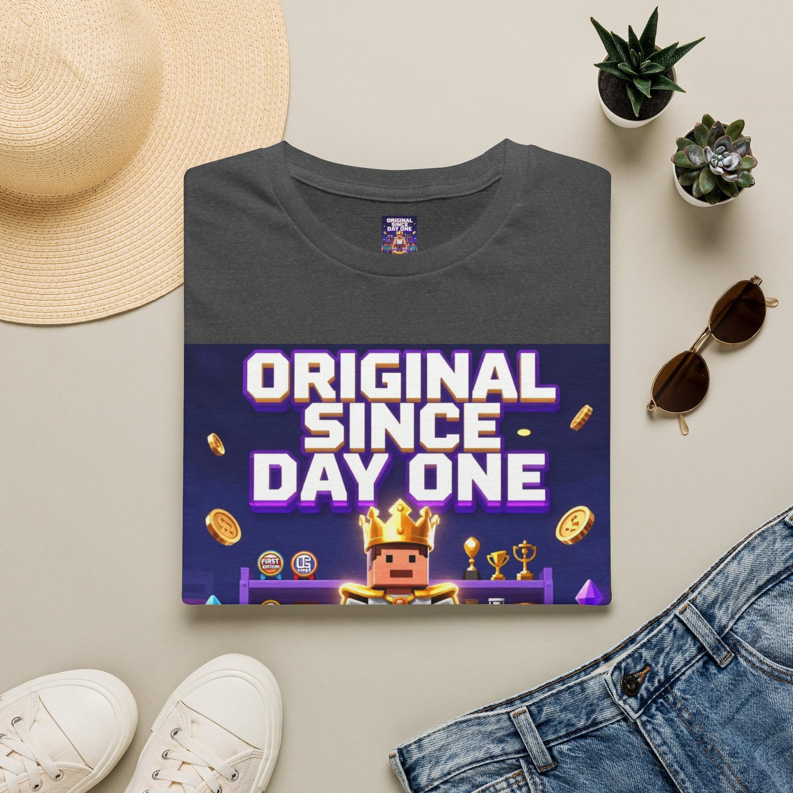 Original Since Day One T‑Shirt — Gamer Retro Crown Design - Image 25