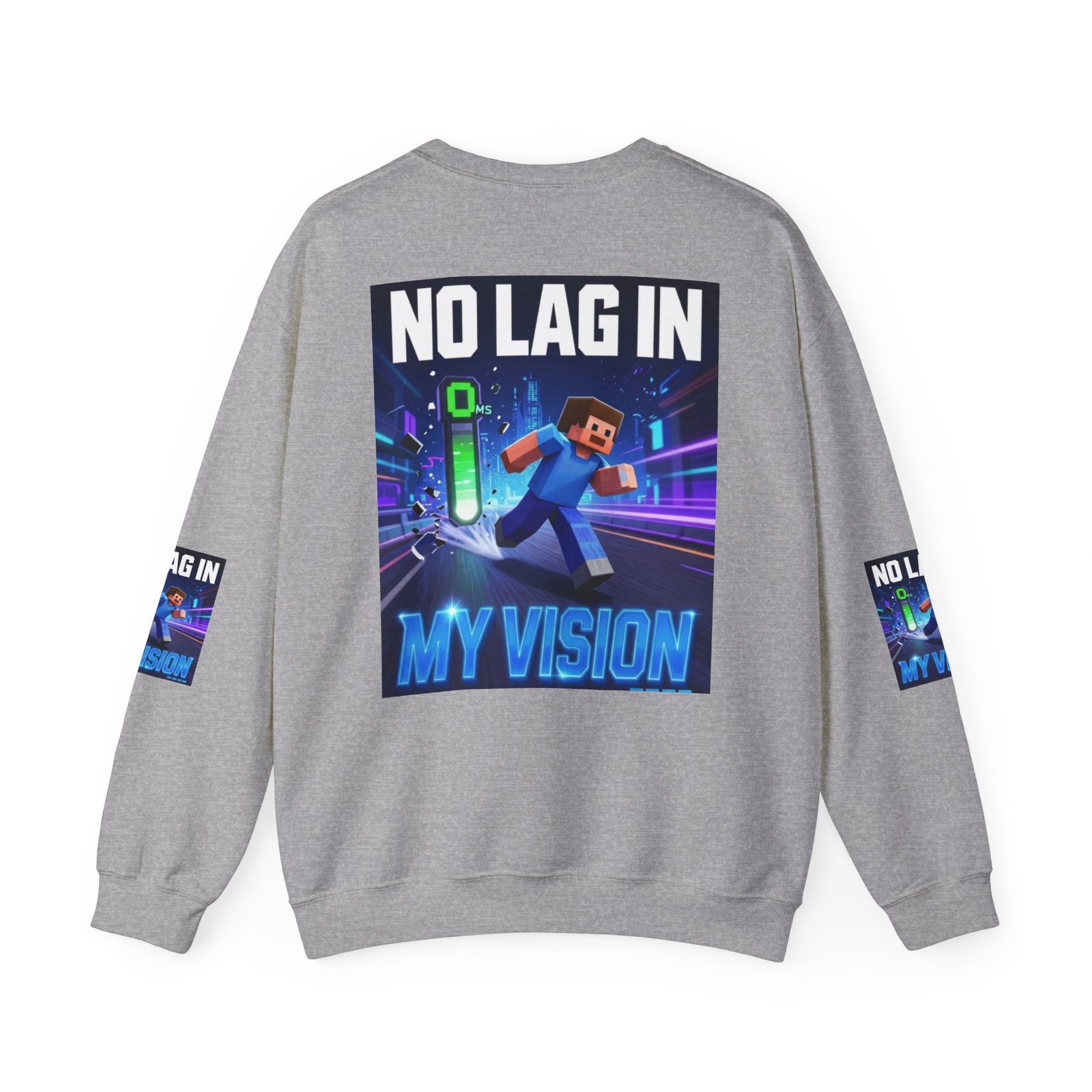 No Lag In My Vision Sweatshirt — Gamer Graphic Crewneck - Image 22