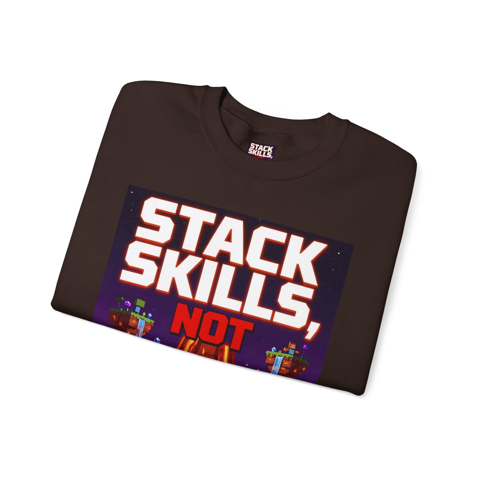Crewneck Sweatshirt — "Stack Skills, Not Excuses" Motivational Gamer Graphic - Image 27