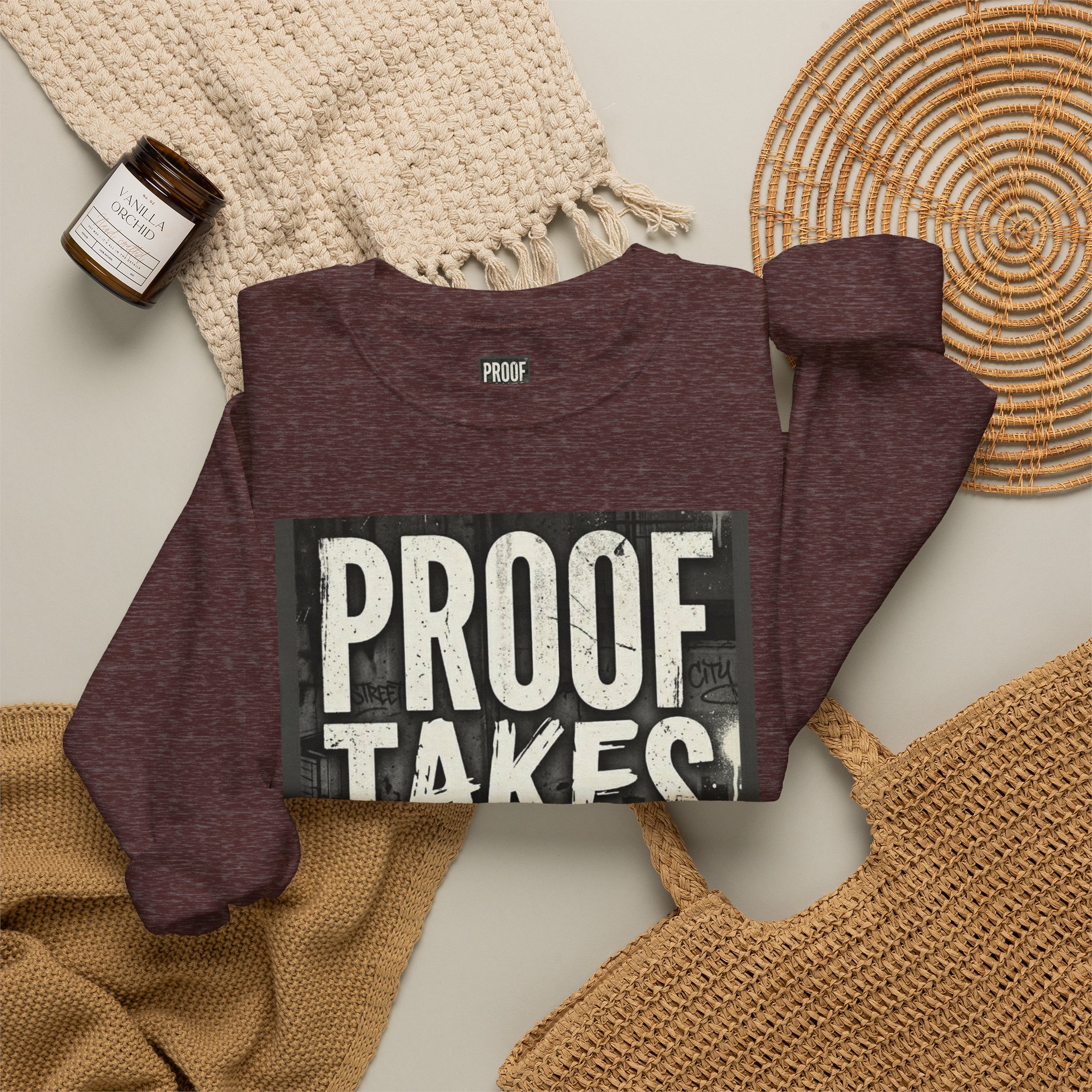 Proof Takes Time Sweatshirt — Motivational Graphic Crewneck - Image 16