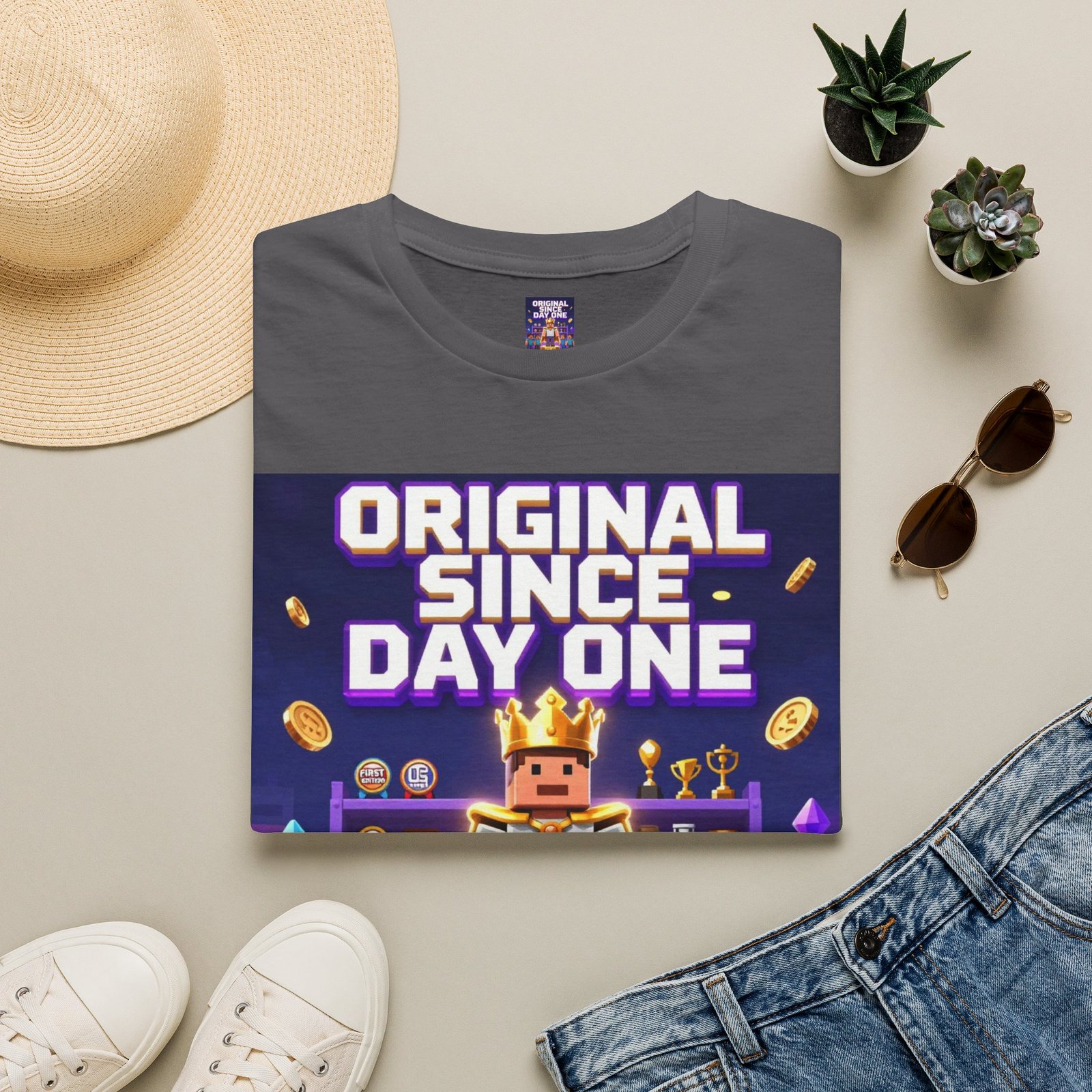 Original Since Day One T‑Shirt — Gamer Retro Crown Design - Image 33