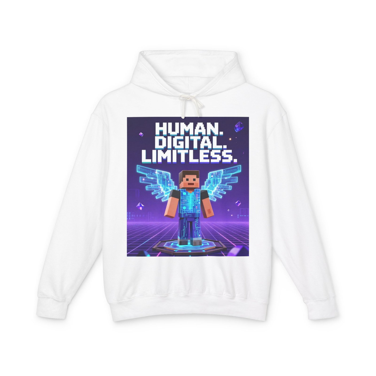 Digital Angel Hoodie — "Human. Digital. Limitless." Gamer Sweatshirt - Image 5