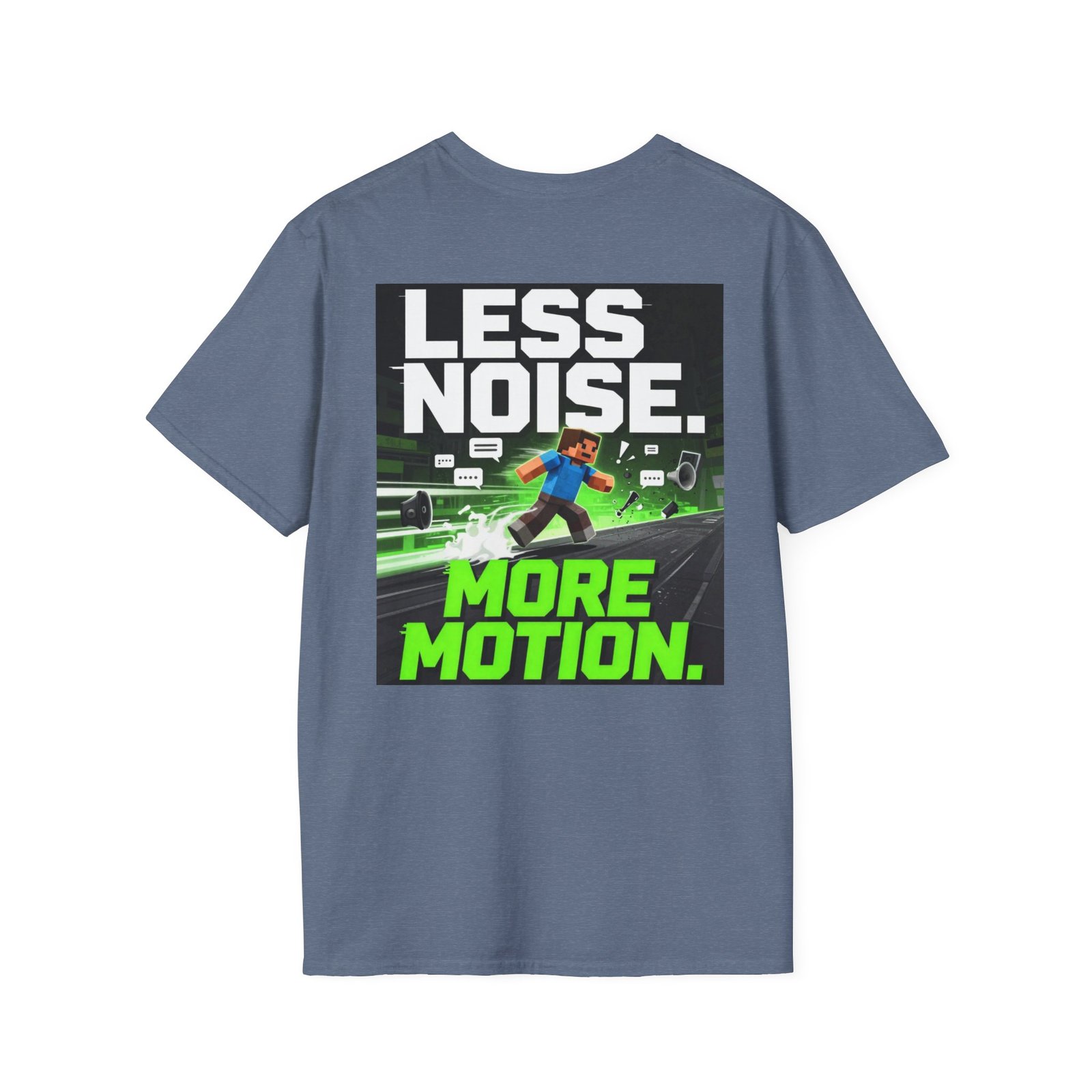 Less Noise More Motion T-Shirt — Gamer Minimalist Graphic Tee - Image 32