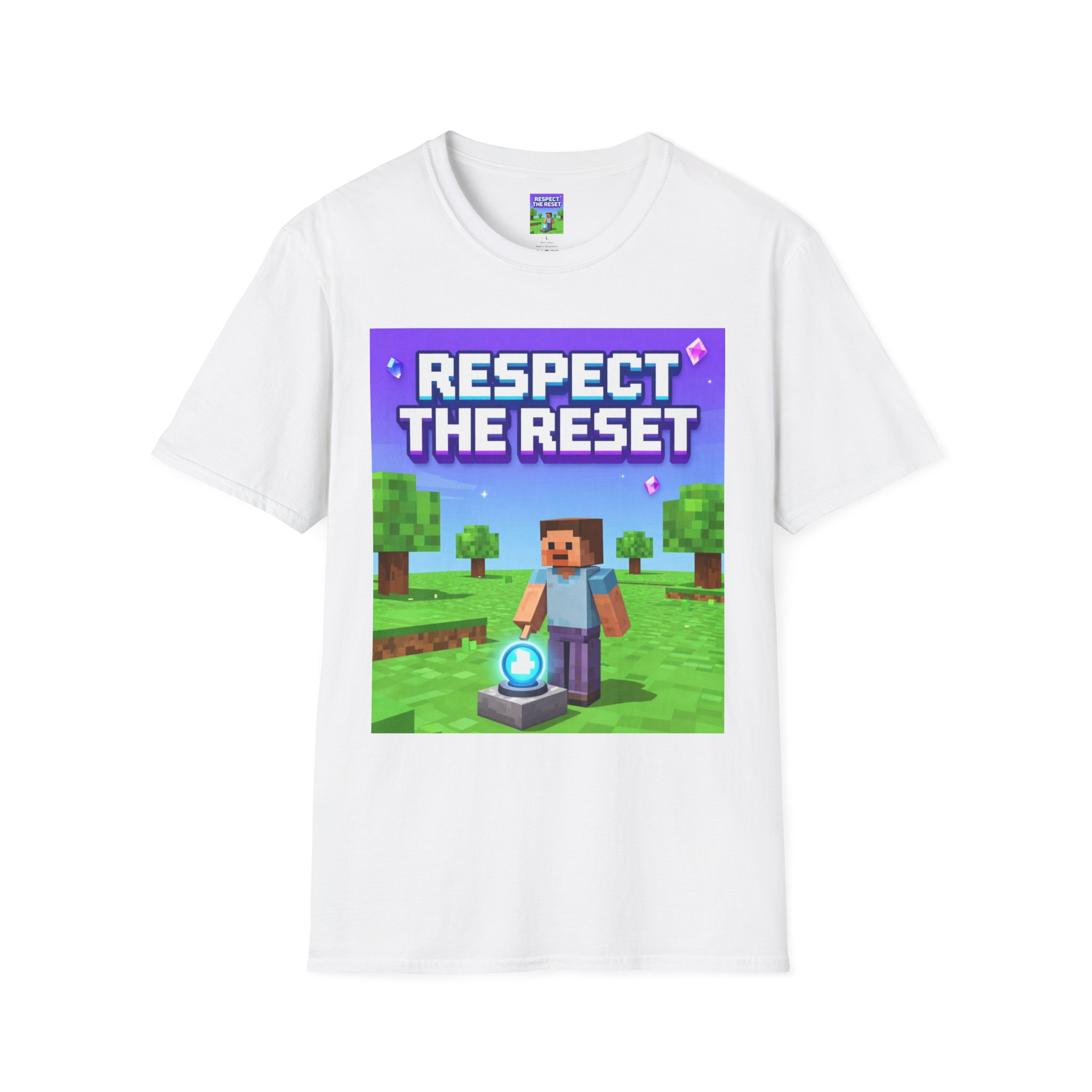 Respect the Reset T-Shirt — Minecraft-Inspired Gamer Tee - Image 3