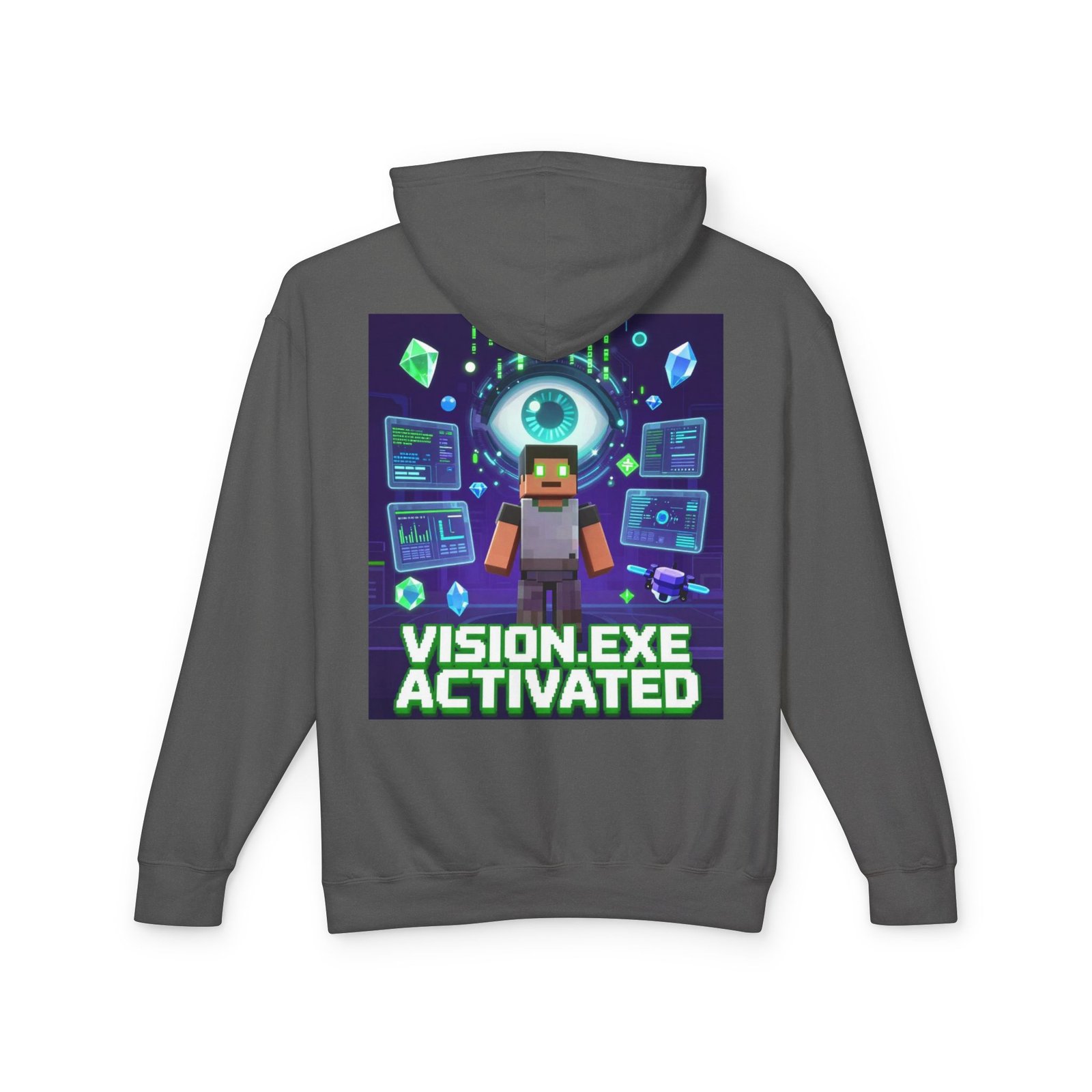 Vision.exe Activated Hoodie — Retro Gamer Tech Graphic Sweatshirt - Image 22