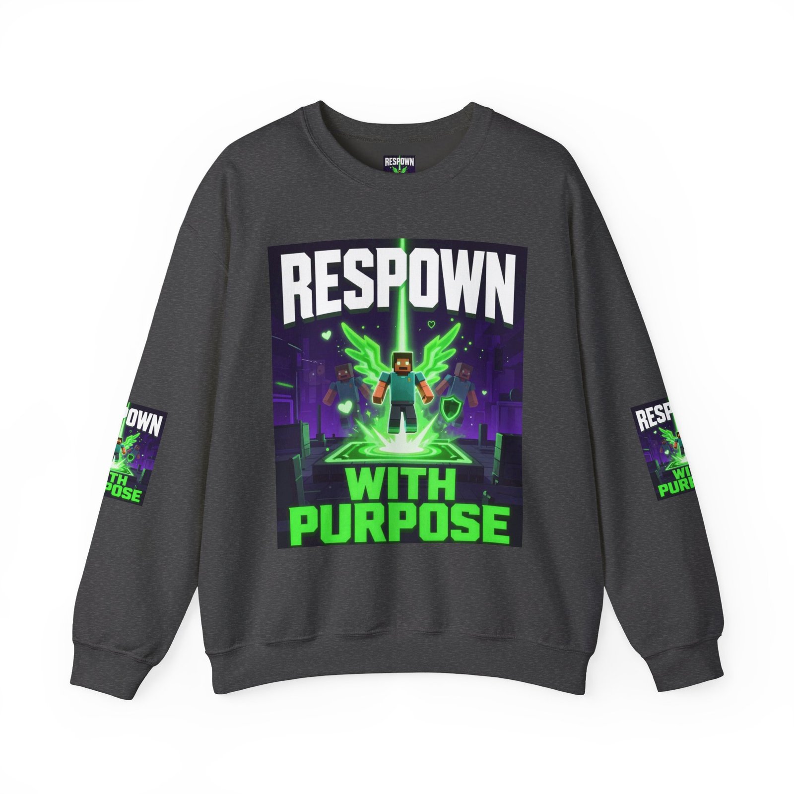 Respawn With Purpose Crewneck Sweatshirt — Gaming Graphic Pullover - Image 33