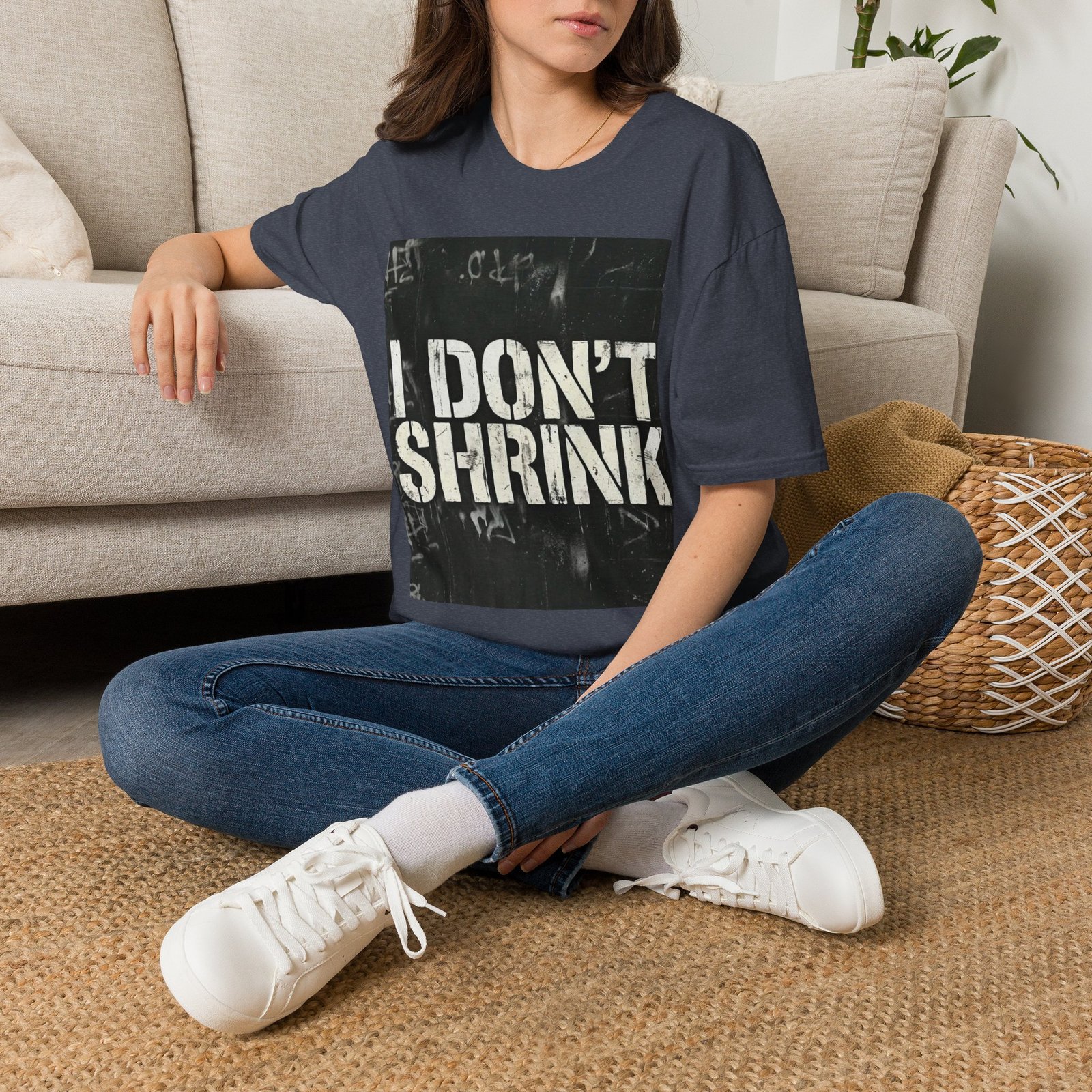I Don't Shrink T-Shirt — Vintage Stencil Graphic Tee - Image 42