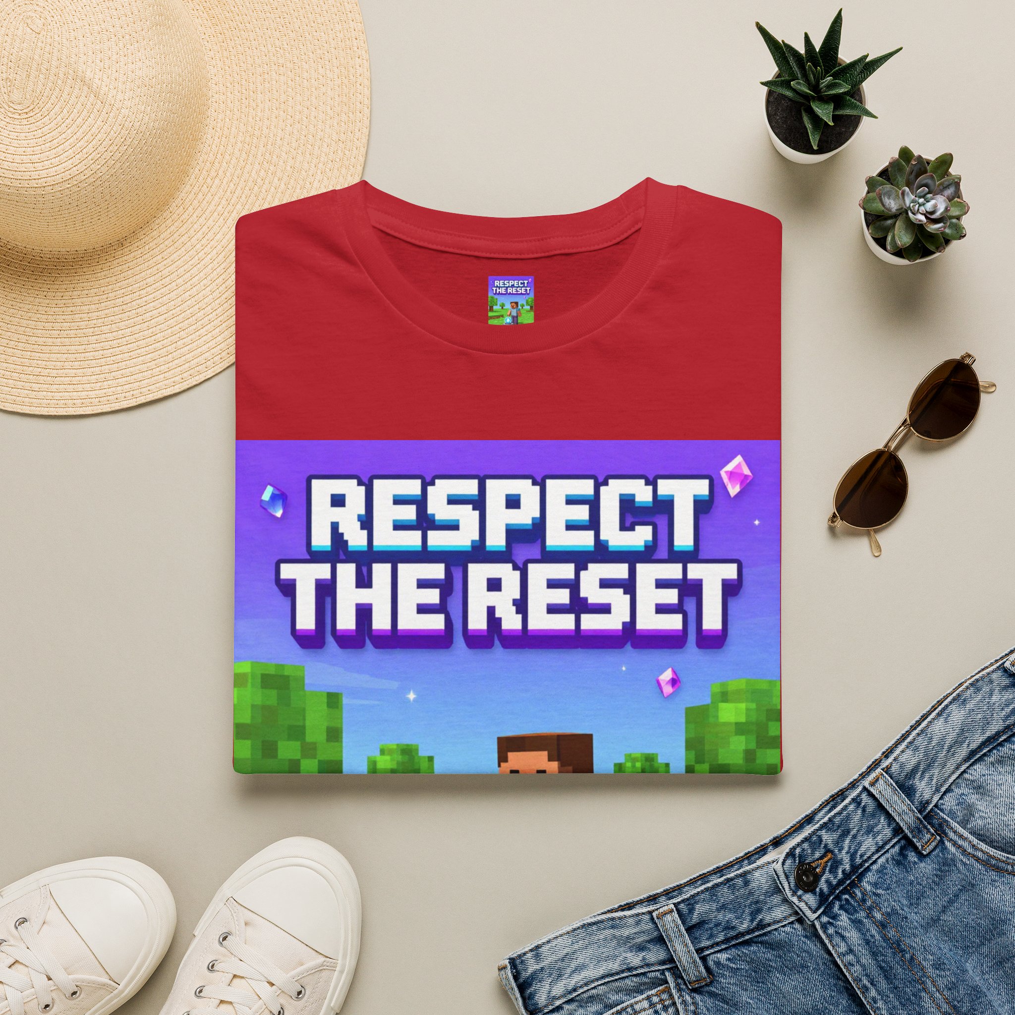 Respect the Reset T-Shirt — Minecraft-Inspired Gamer Tee - Image 49