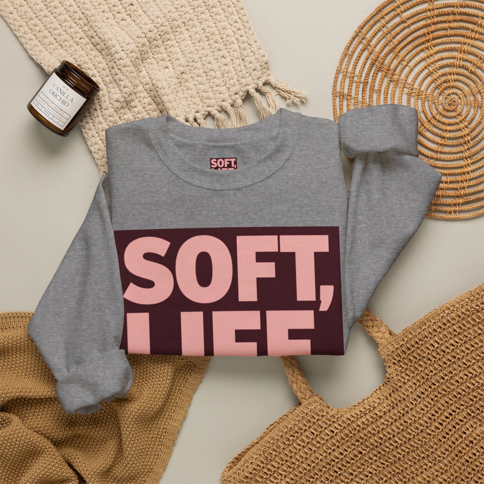 Soft Life Strong Mind Sweatshirt — Inspirational Graphic Crewneck - Image 32