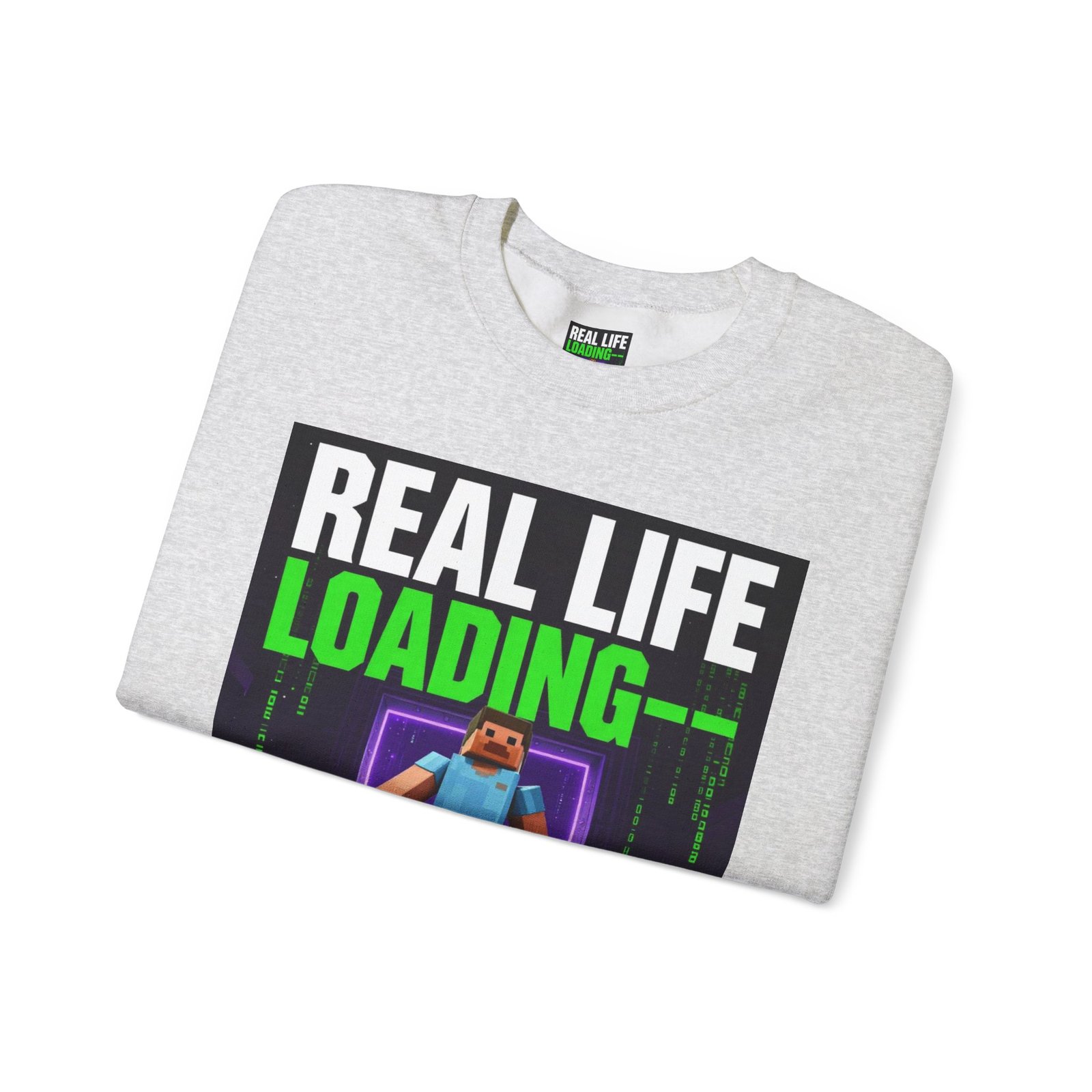 Crewneck Sweatshirt — "Real Life Loading 85%" Gamer Graphic Pullover - Image 11