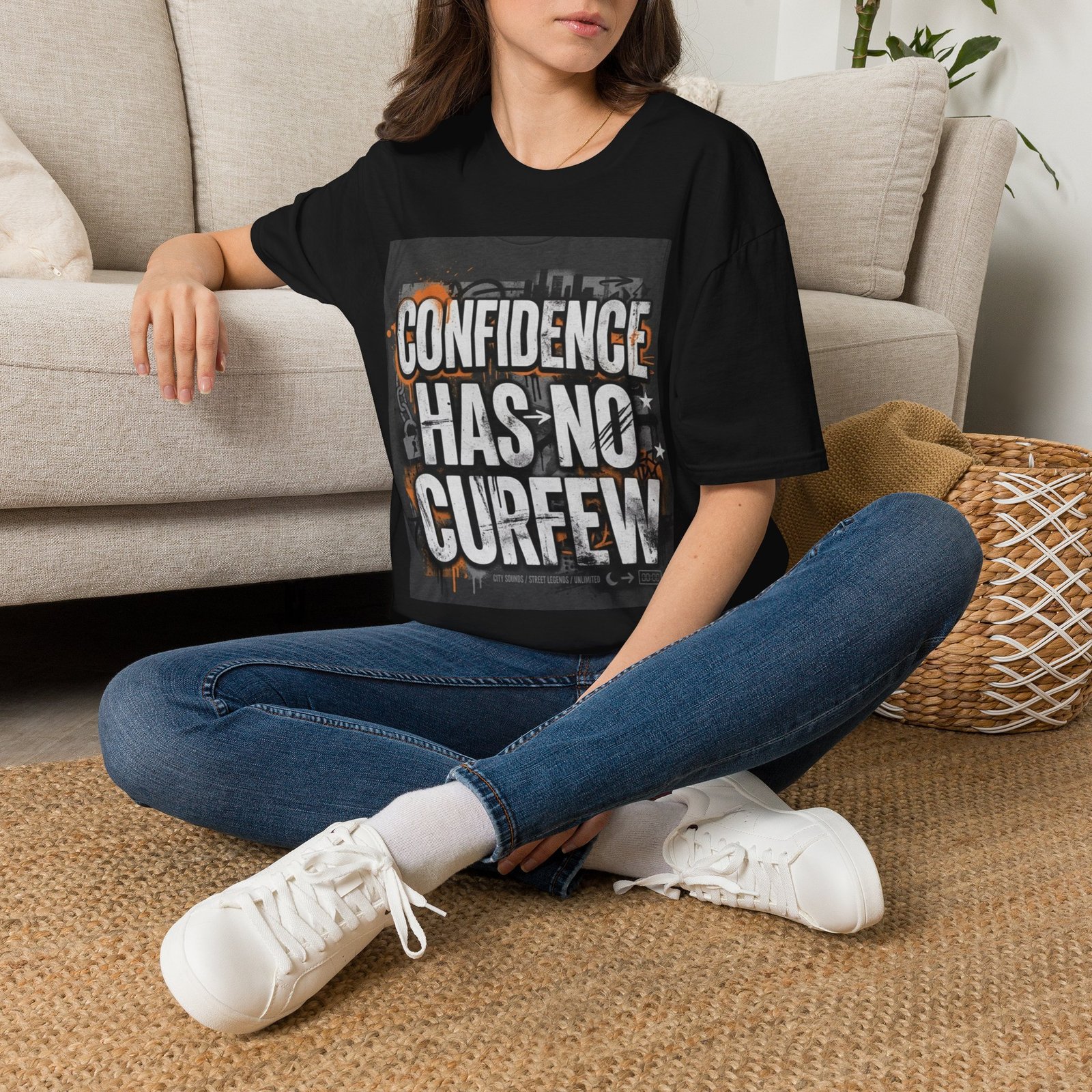 Confidence Has No Curfew T-Shirt — Empowering Urban Graphic Tee - Image 6