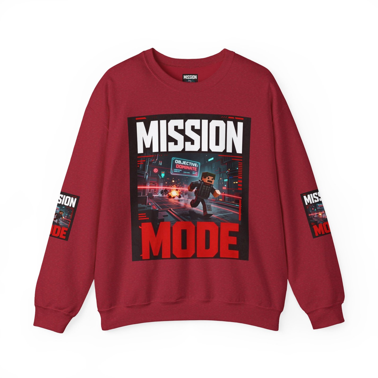 Mission Mode Crewneck Sweatshirt — Gaming Graphic Streetwear - Image 49