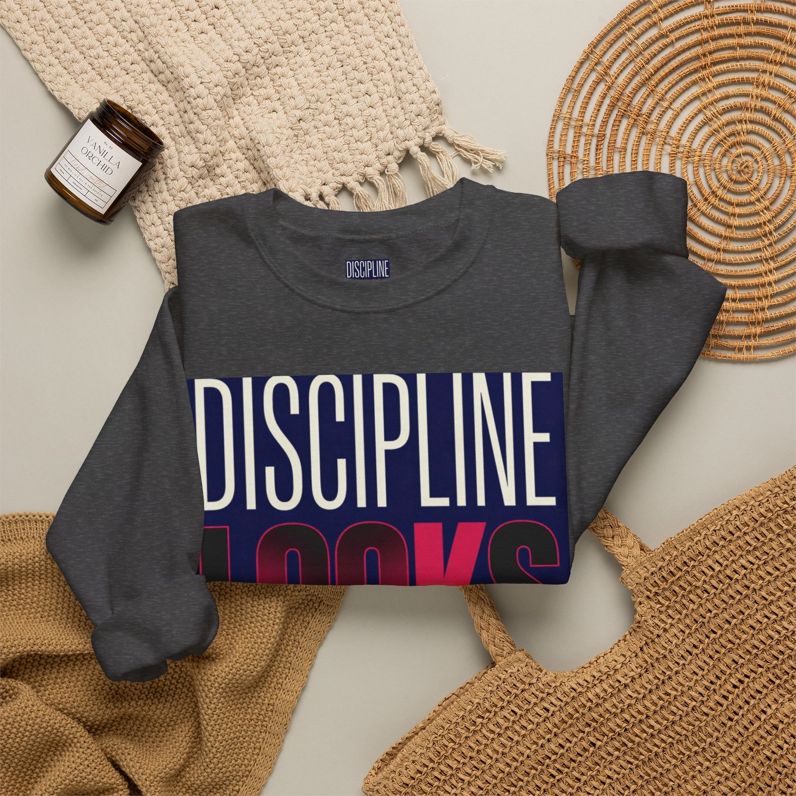 Discipline Looks Good Sweatshirt — Motivational Graphic Crewneck - Image 36