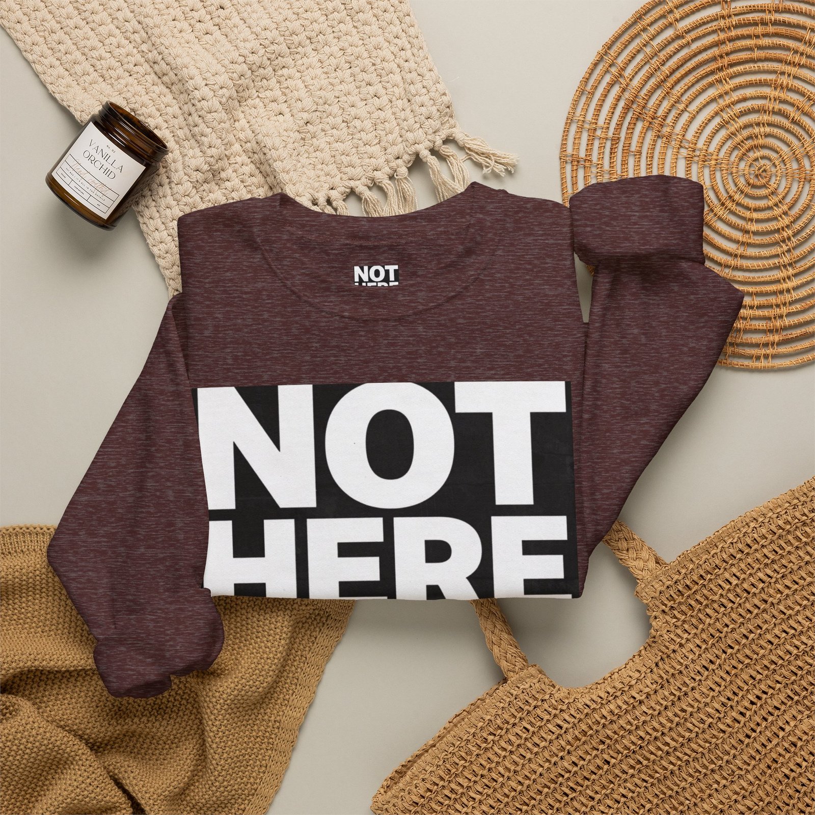 Crewneck Sweatshirt — “Not Here to Blend” Bold Graphic Crewneck - Image 16