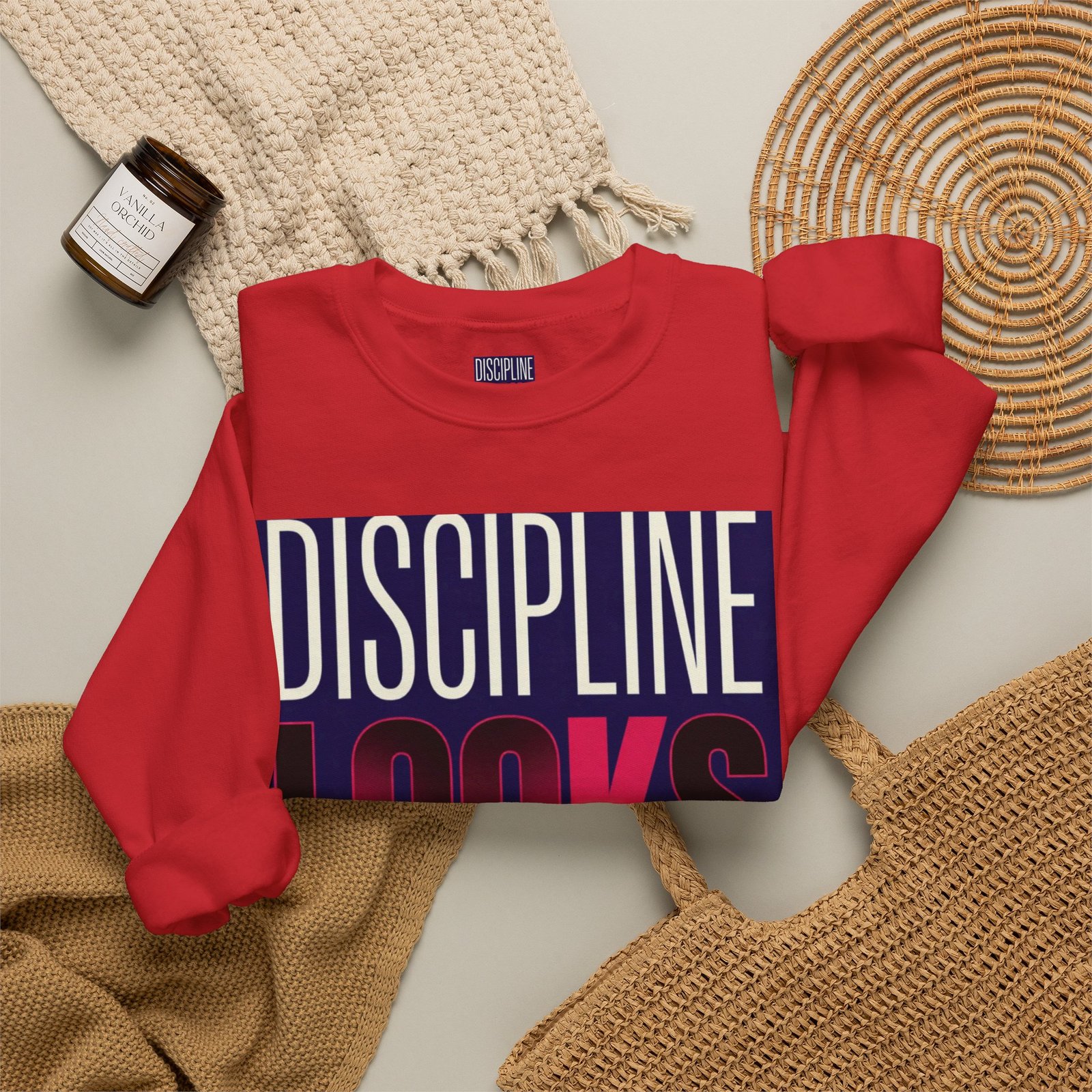 Discipline Looks Good Sweatshirt — Motivational Graphic Crewneck - Image 48