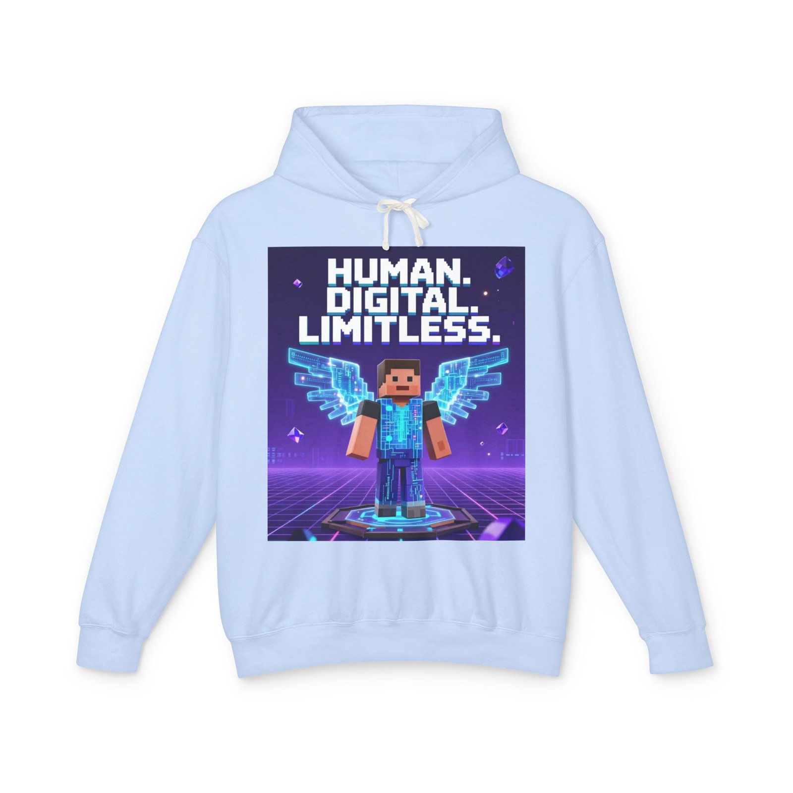 Digital Angel Hoodie — "Human. Digital. Limitless." Gamer Sweatshirt - Image 9