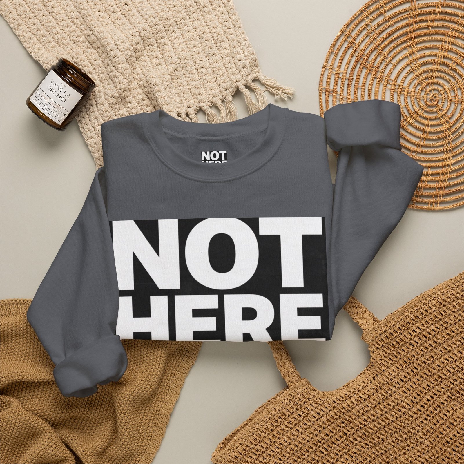 Crewneck Sweatshirt — “Not Here to Blend” Bold Graphic Crewneck - Image 40