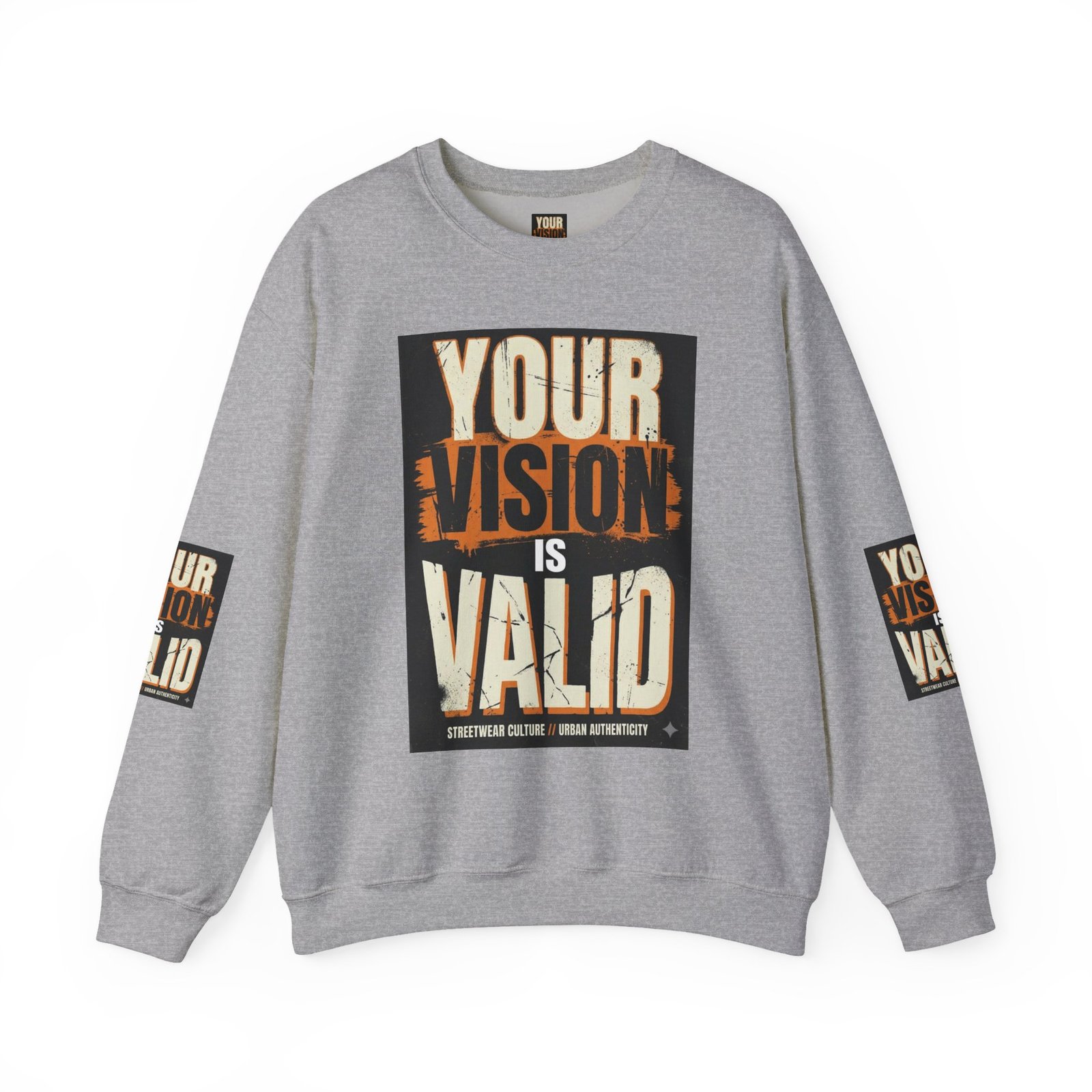 Crewneck Sweatshirt — “Your Vision Is Valid” Inspirational Graphic - Image 21
