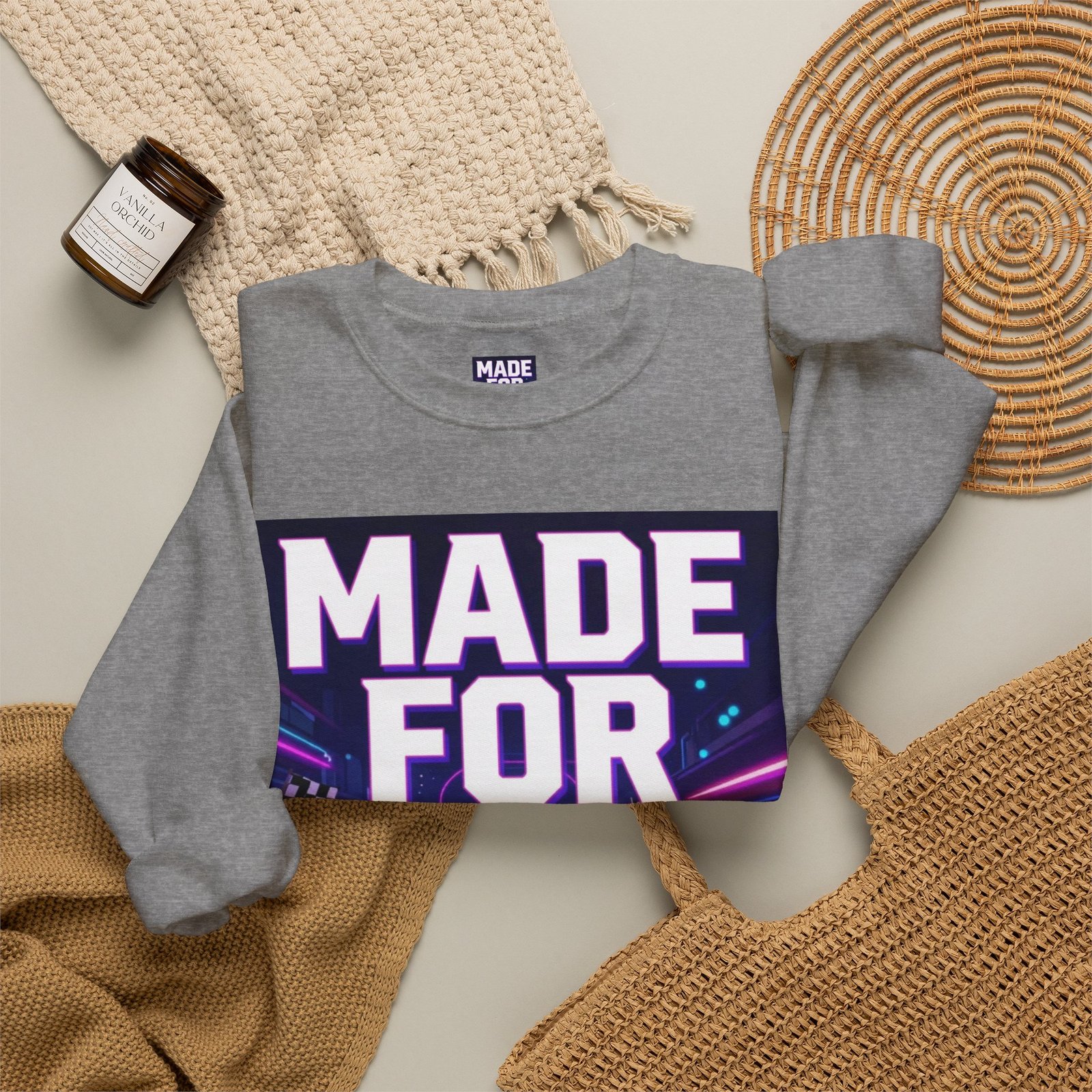 Made For More Sweatshirt — Retro Neon Racing Graphic Crewneck - Image 32