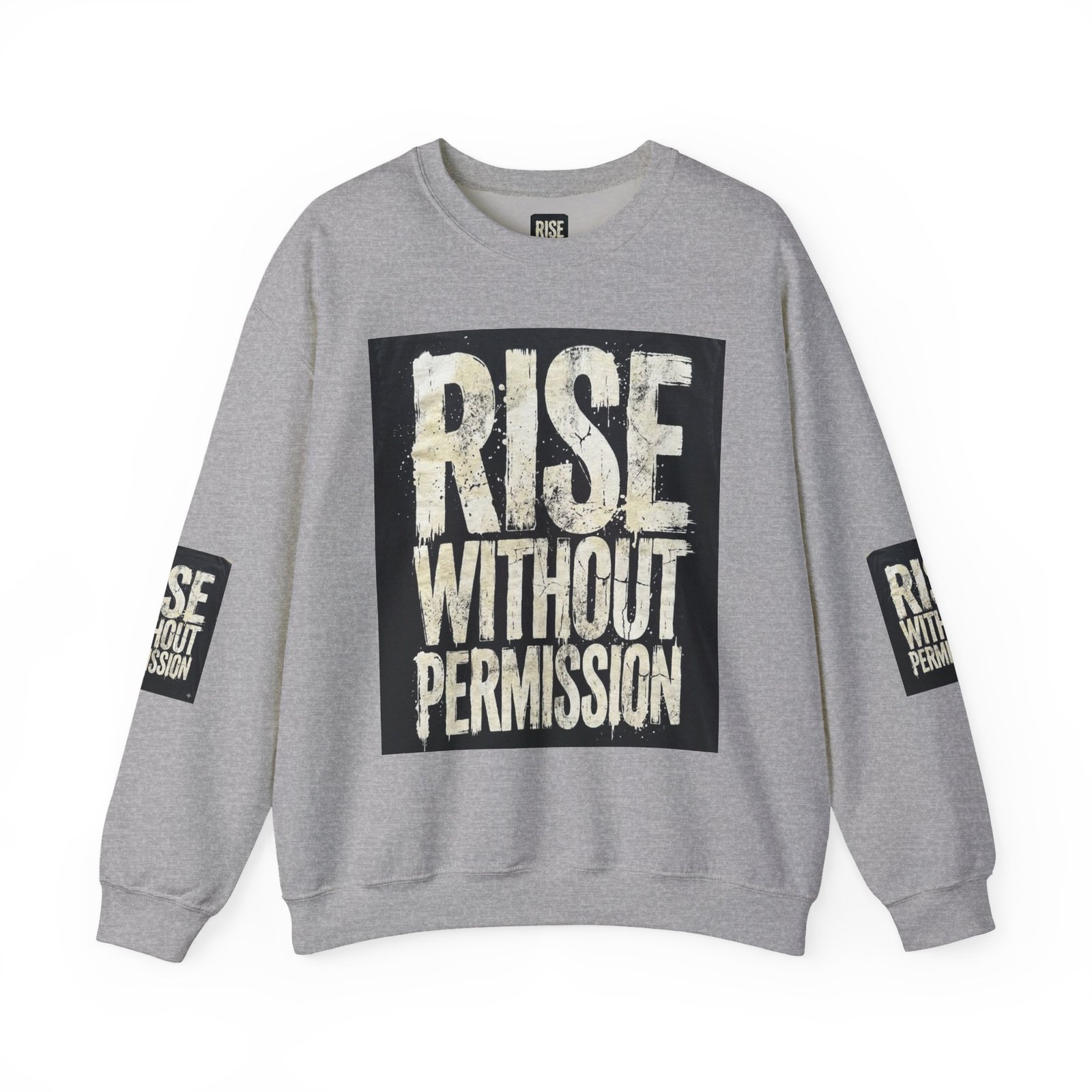 Crewneck Sweatshirt — "RISE WITHOUT PERMISSION" Bold Graphic - Image 21