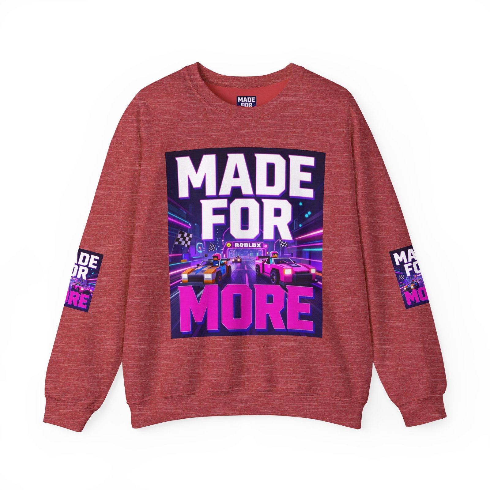 Made For More Sweatshirt — Retro Neon Racing Graphic Crewneck - Image 41