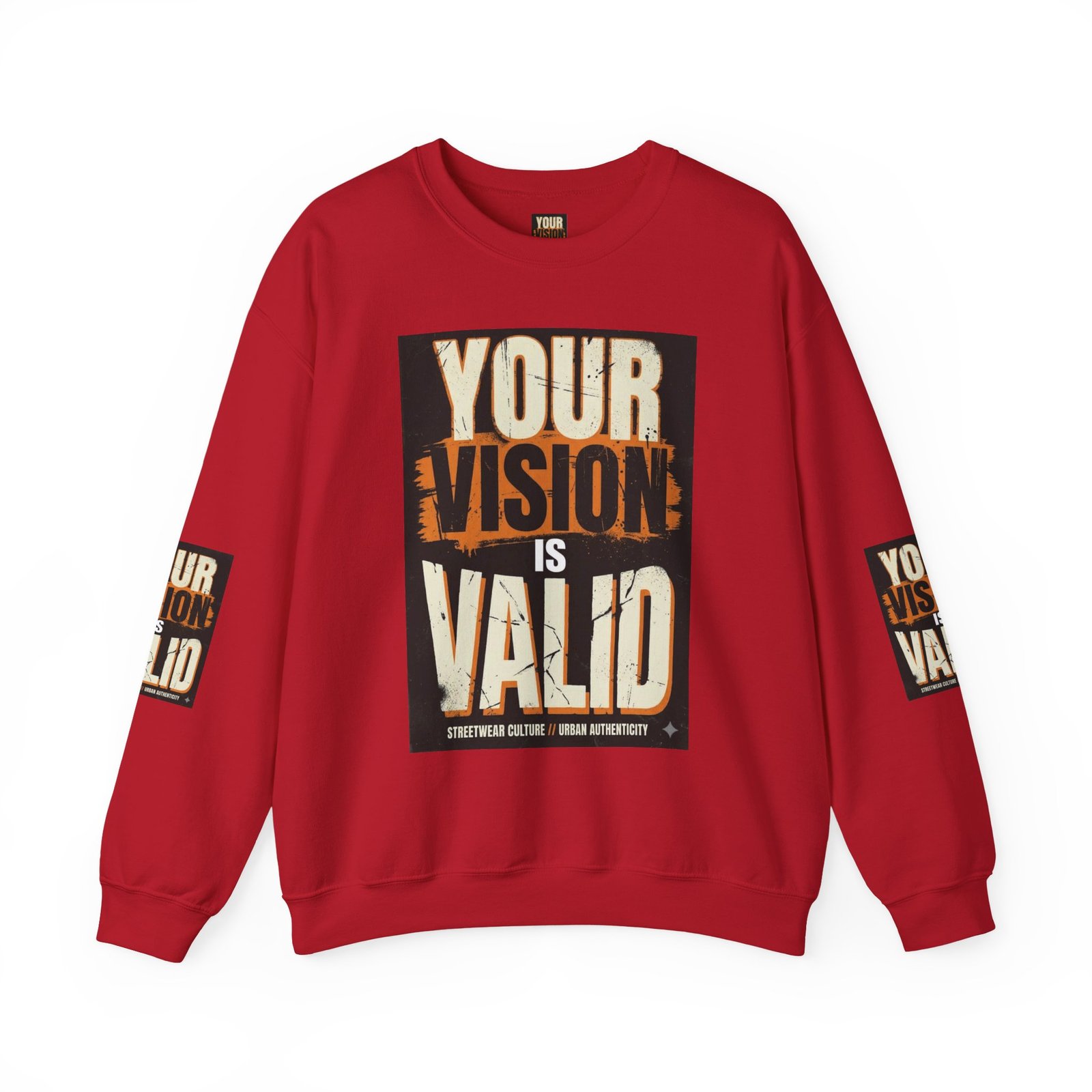 Crewneck Sweatshirt — “Your Vision Is Valid” Inspirational Graphic - Image 53