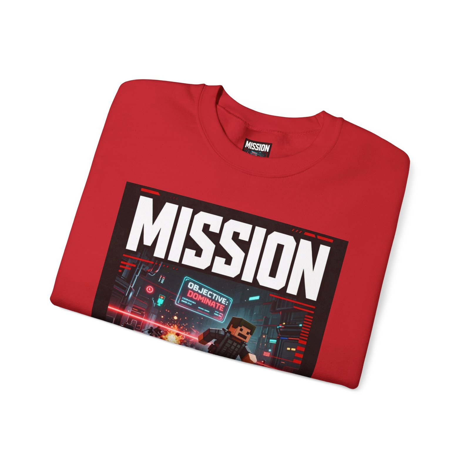 Mission Mode Crewneck Sweatshirt — Gaming Graphic Streetwear - Image 47